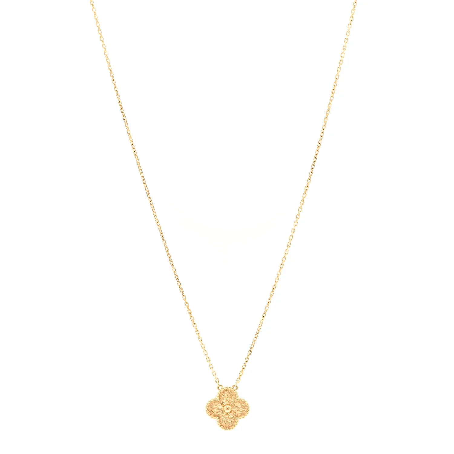 18K Yellow Gold Vintage Alhambra Pendant Necklace