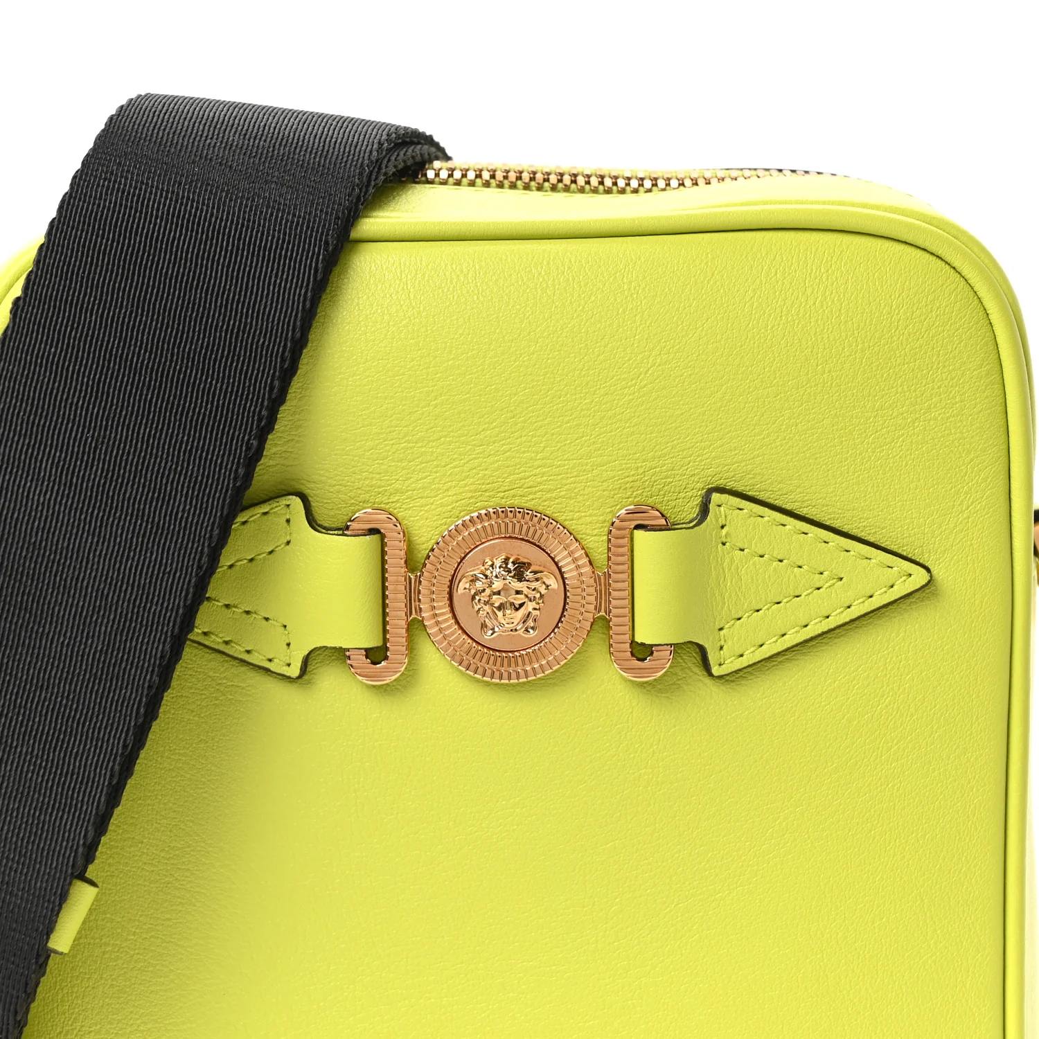 Calfksin Medusa Biggie Messenger Bag Citron - Image 8