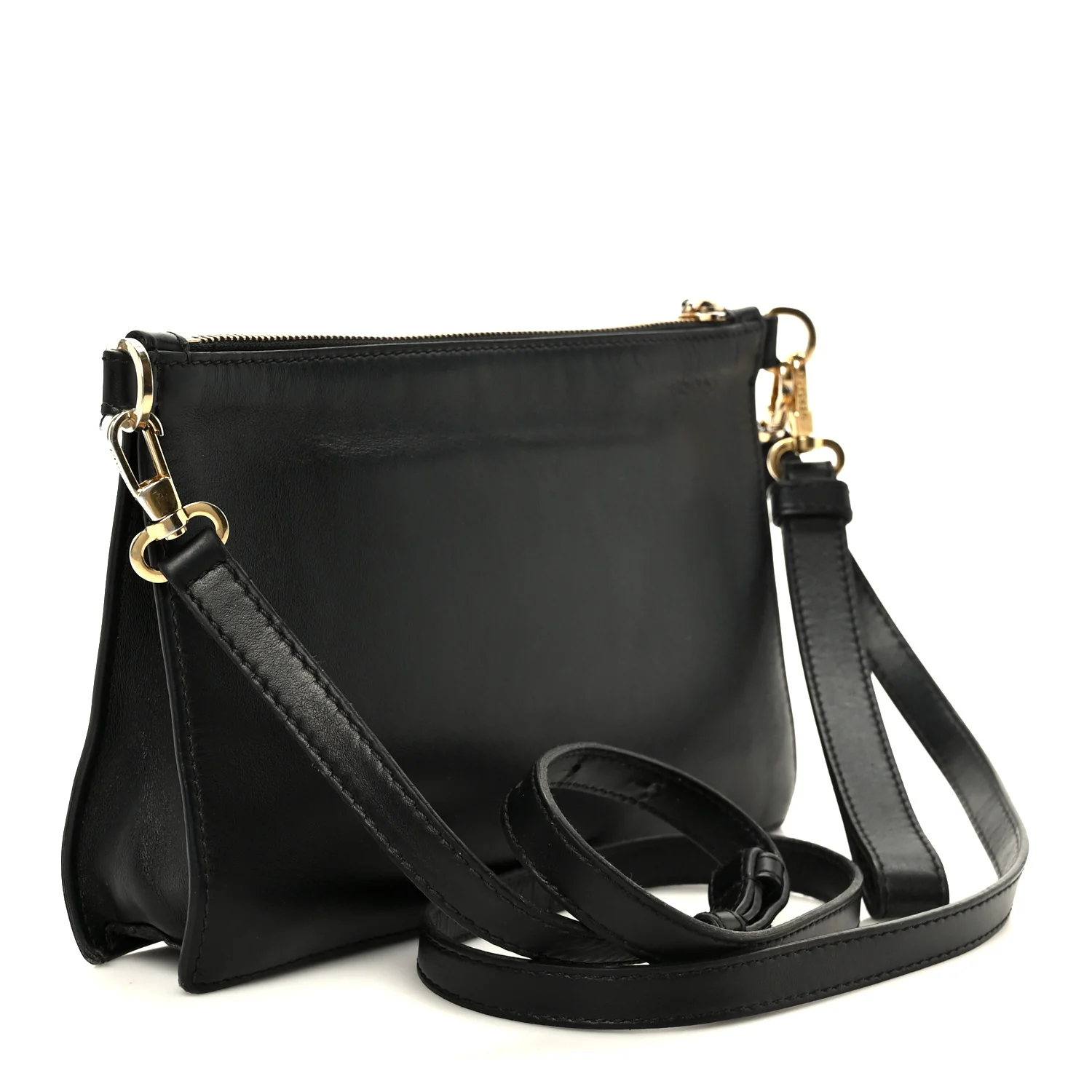 Calfskin 90s Logo Pouch Black - Image 3