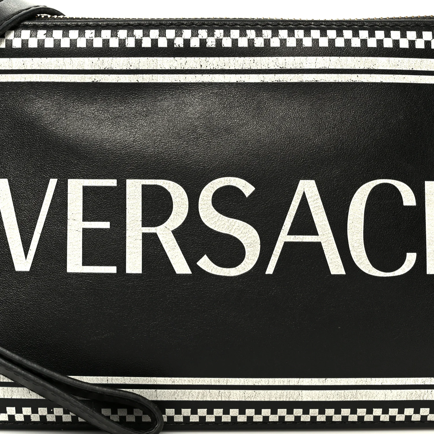 Calfskin 90s Logo Pouch Black - Image 8