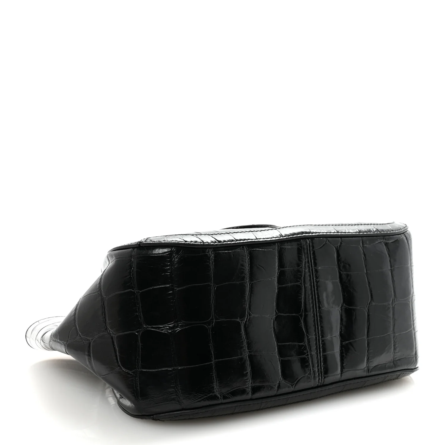 Calfskin Crocodile Embossed Small Greca Goddess Shoulder Bag - Image 4