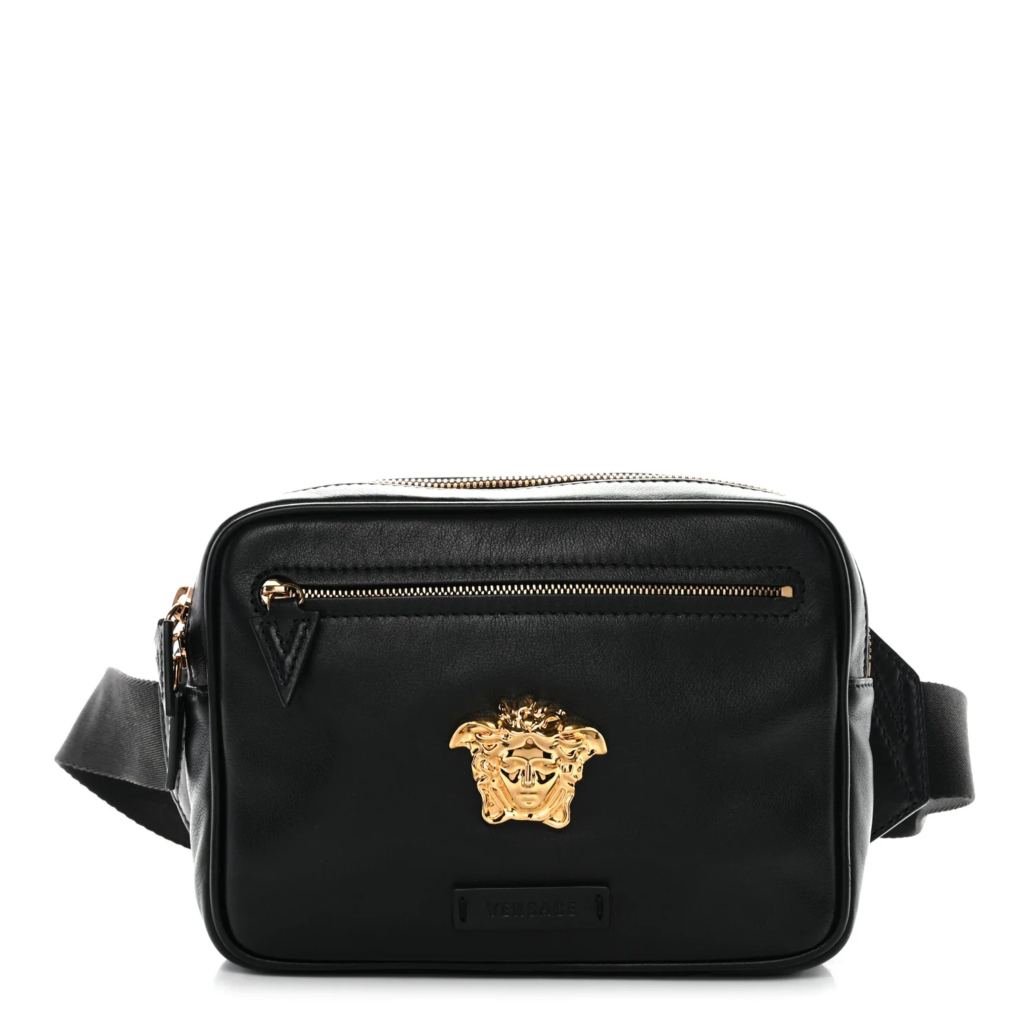 Calfskin La Medusa Belt Bag Black