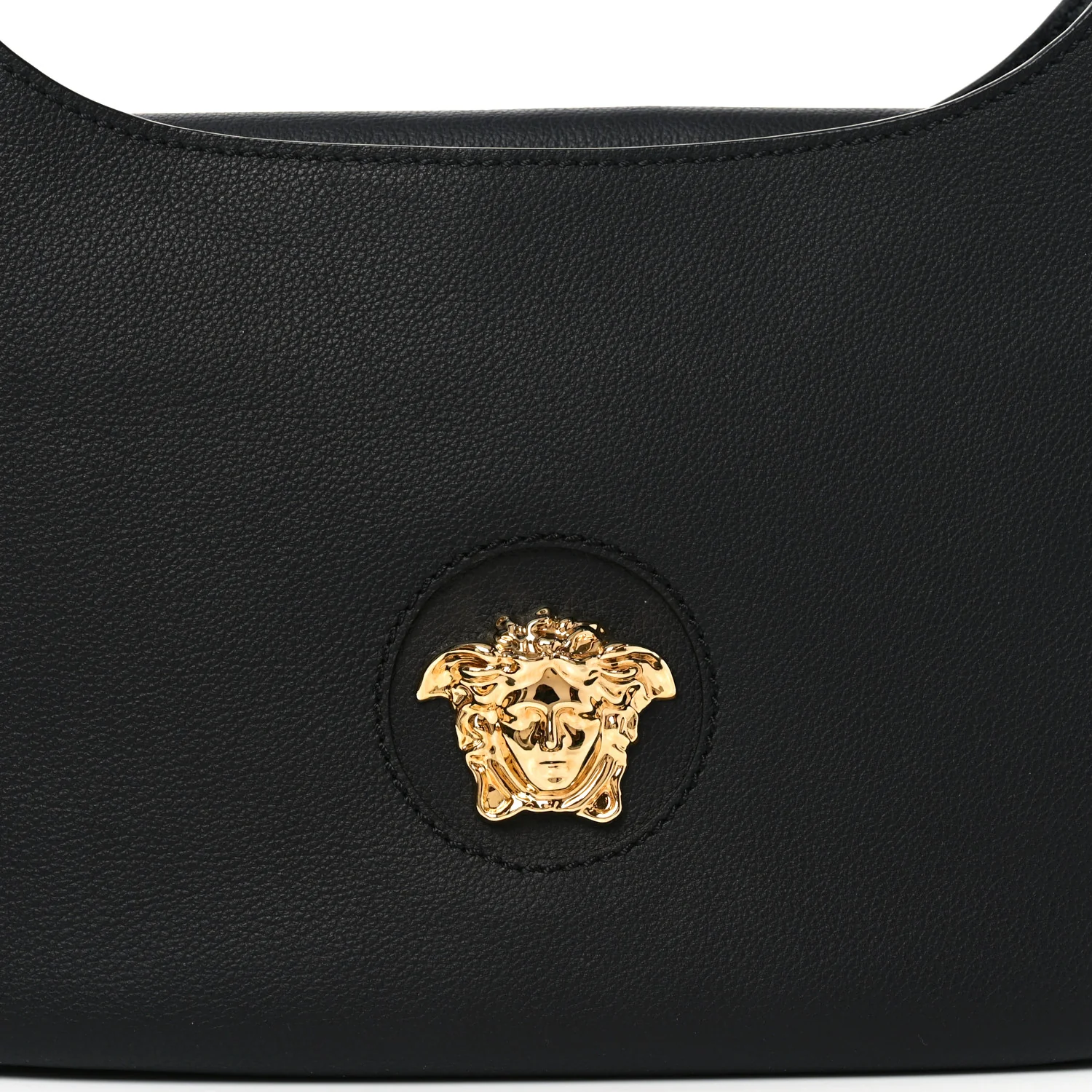 Calfskin La Medusa Medium Hobo Crossbody Black - Image 7