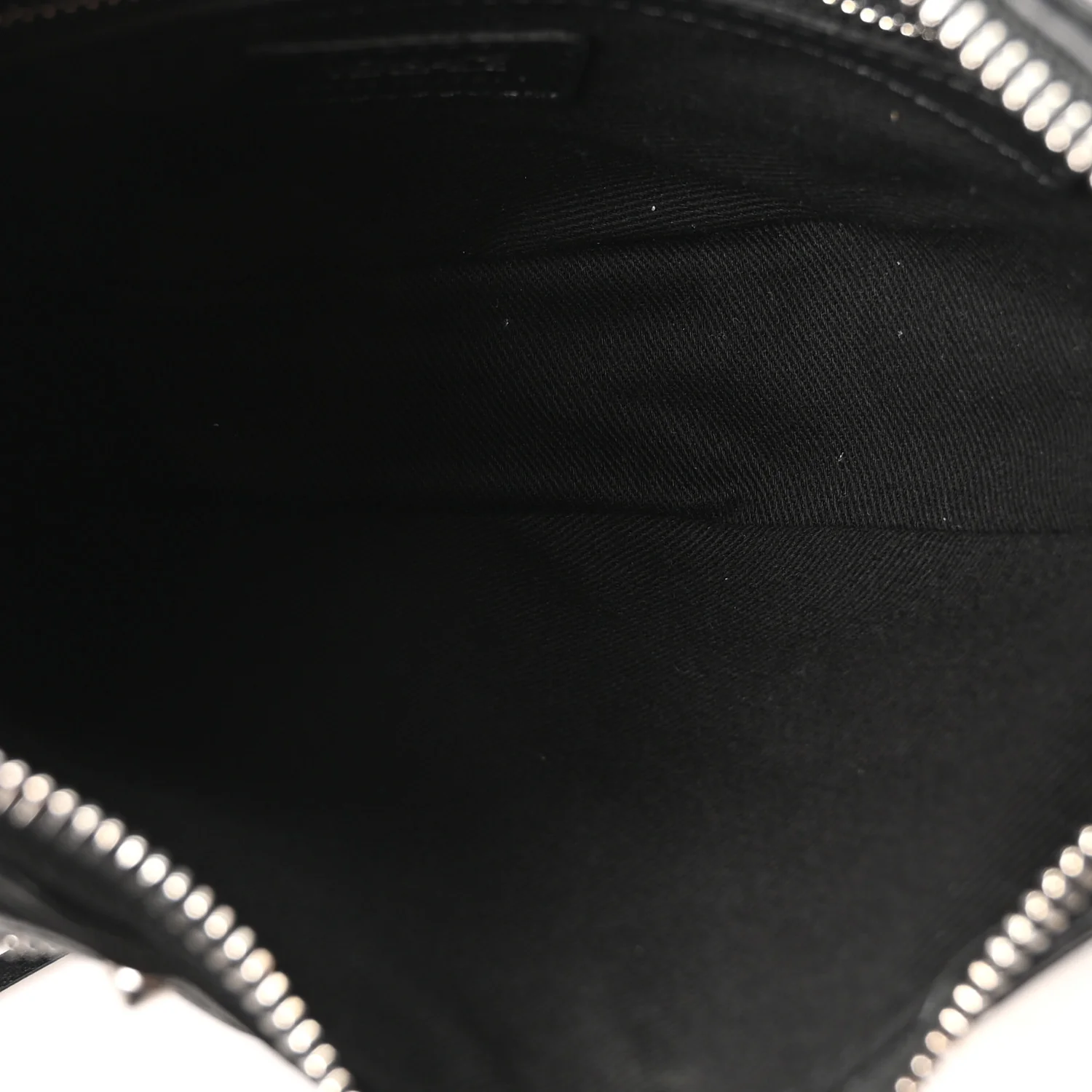 Calfskin Studded Mini Fringe Repeat Zip Hobo Black - Image 5