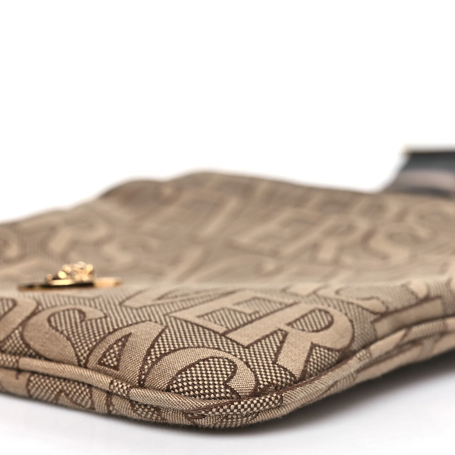 Canvas Allover Logo Medusa Crossbody Bag Beige Brown - Image 9