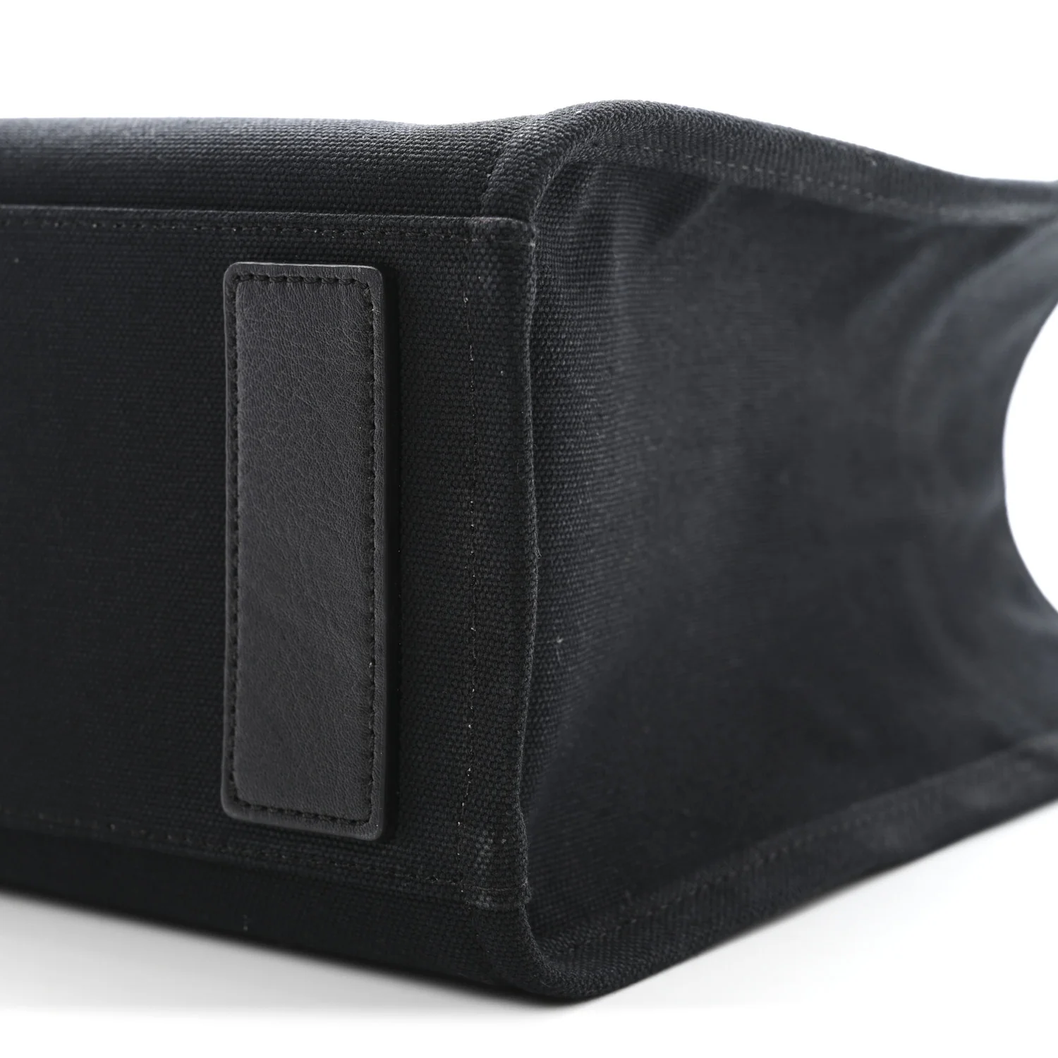 Canvas Studded Small Logo Tote Bag Black - Image 10