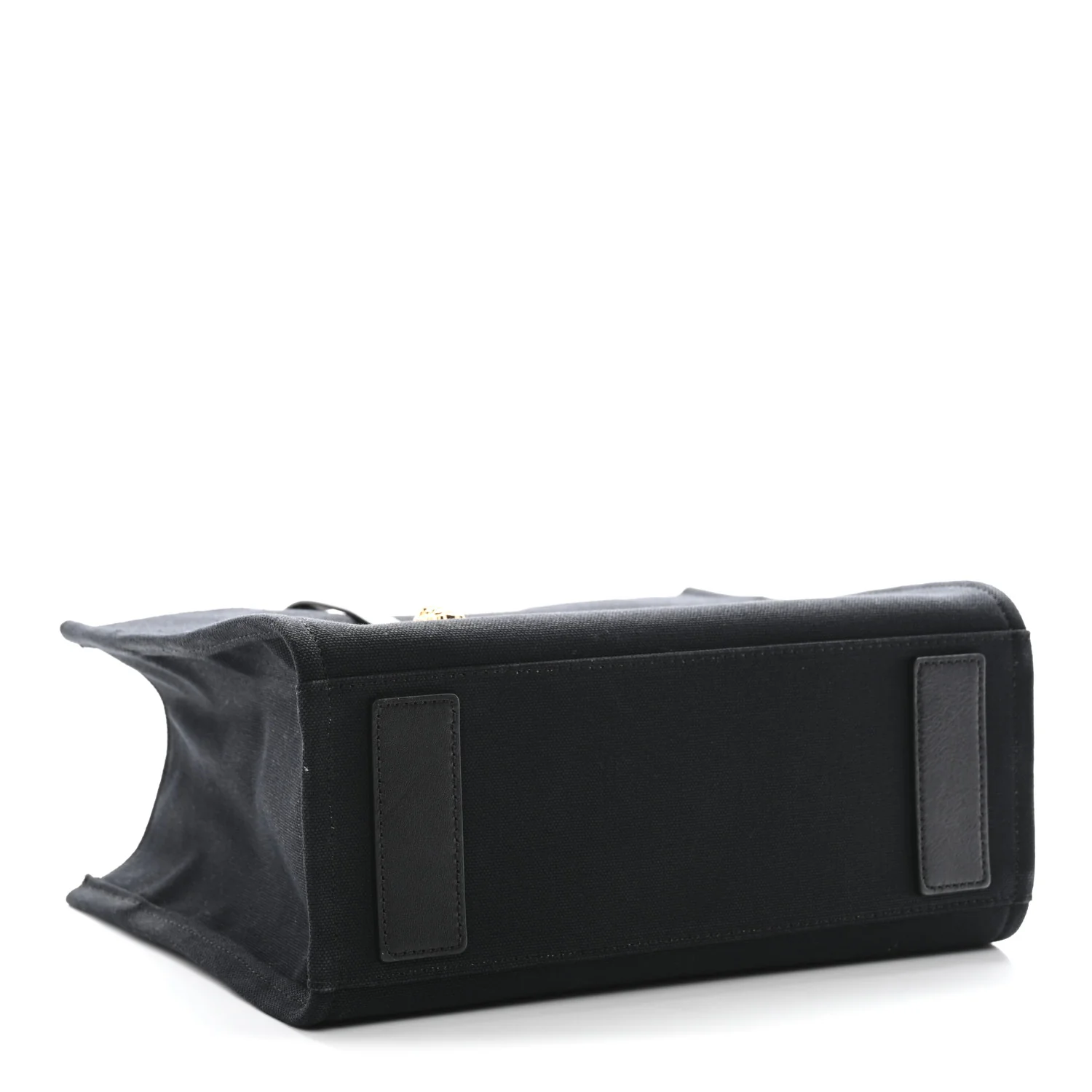Canvas Studded Small Logo Tote Bag Black - Image 5