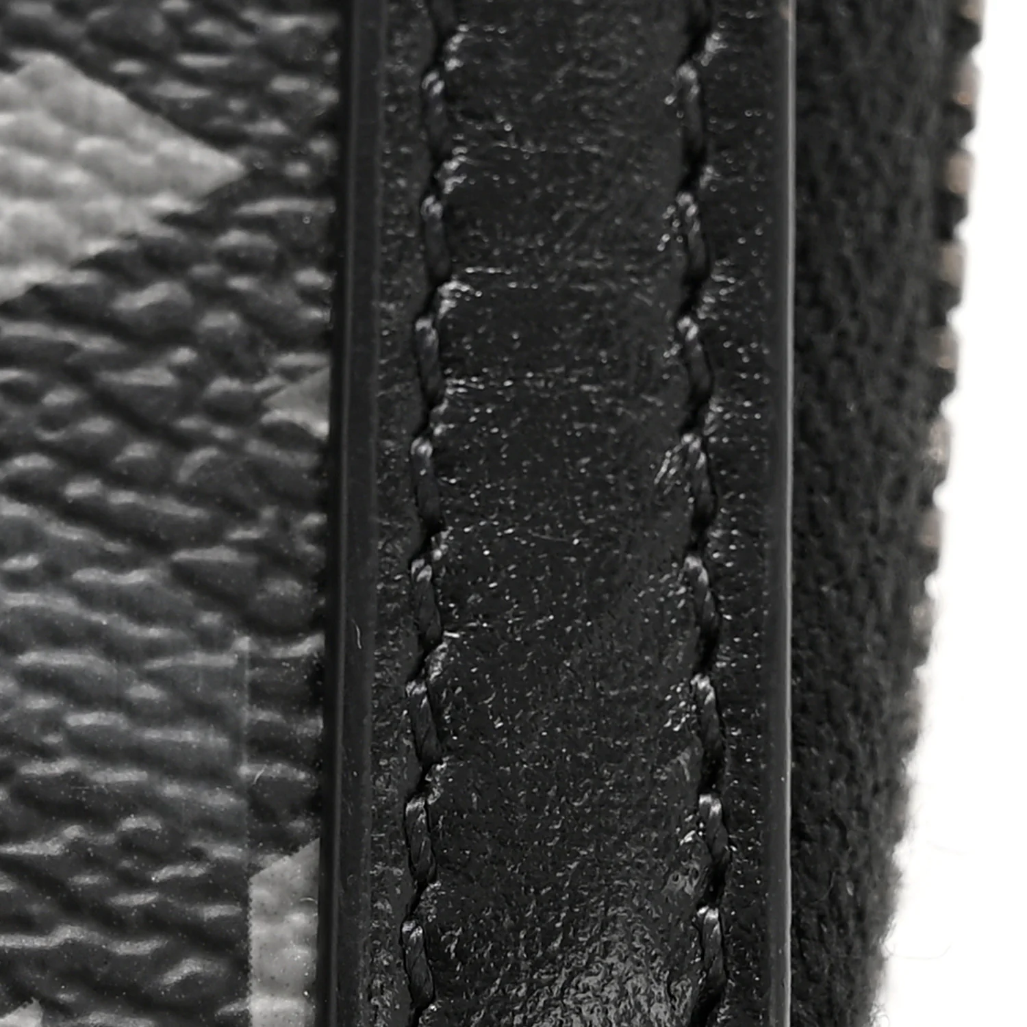 Coated Canvas La Greca Signature Black Gray - Image 14