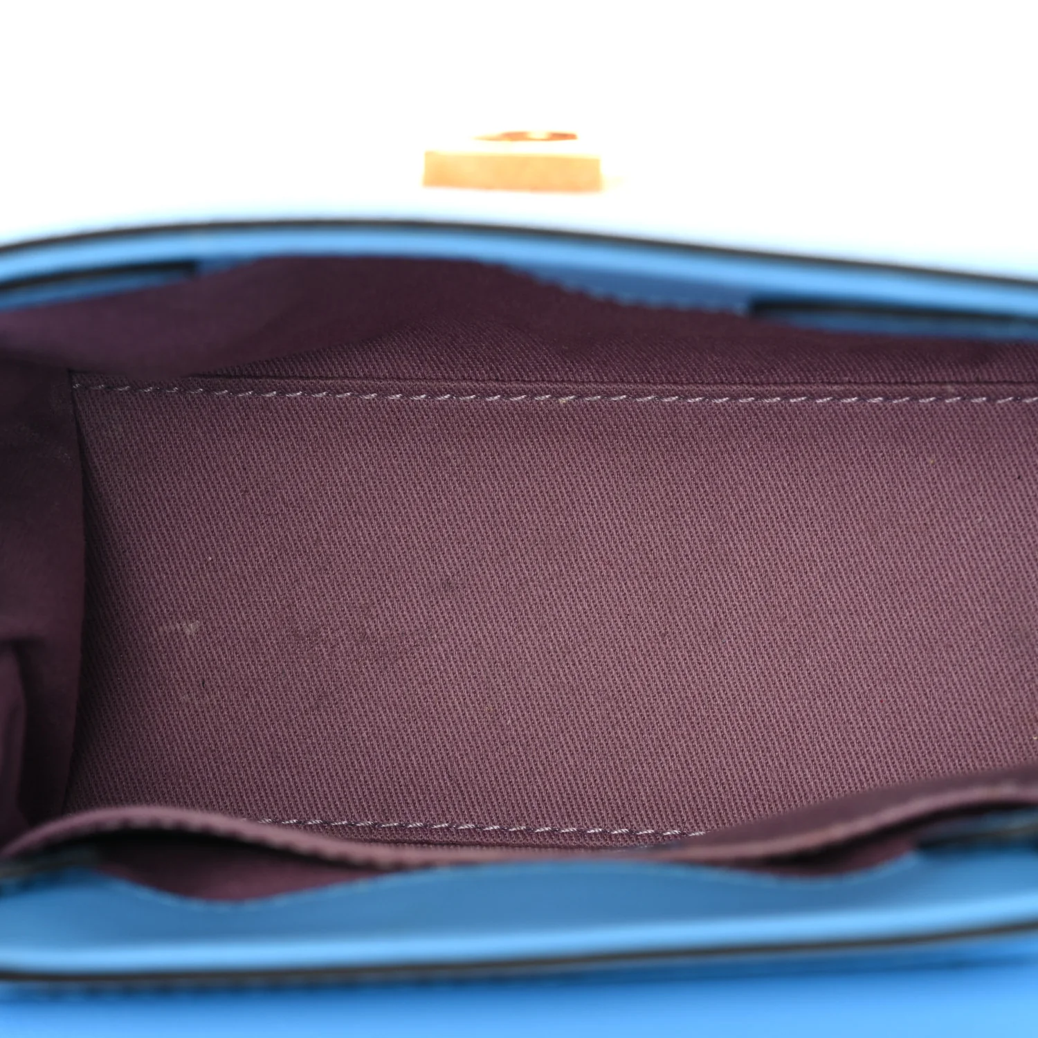 Grained Calfskin Canvas Small La Medusa Chain Top Handle Handbag Rope Blue - Image 5