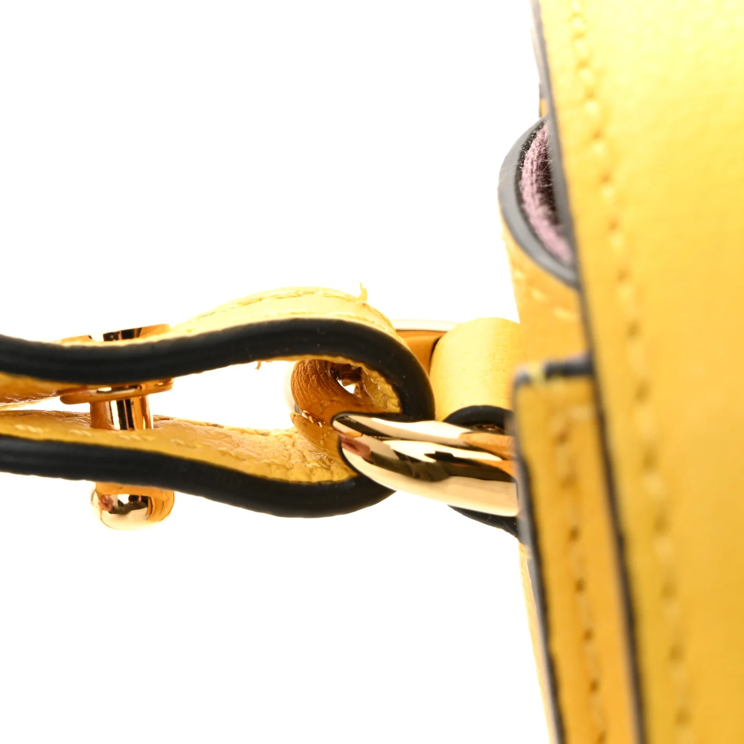 Grained Calfskin La Medusa Flap Shoulder Bag Yellow - Image 10
