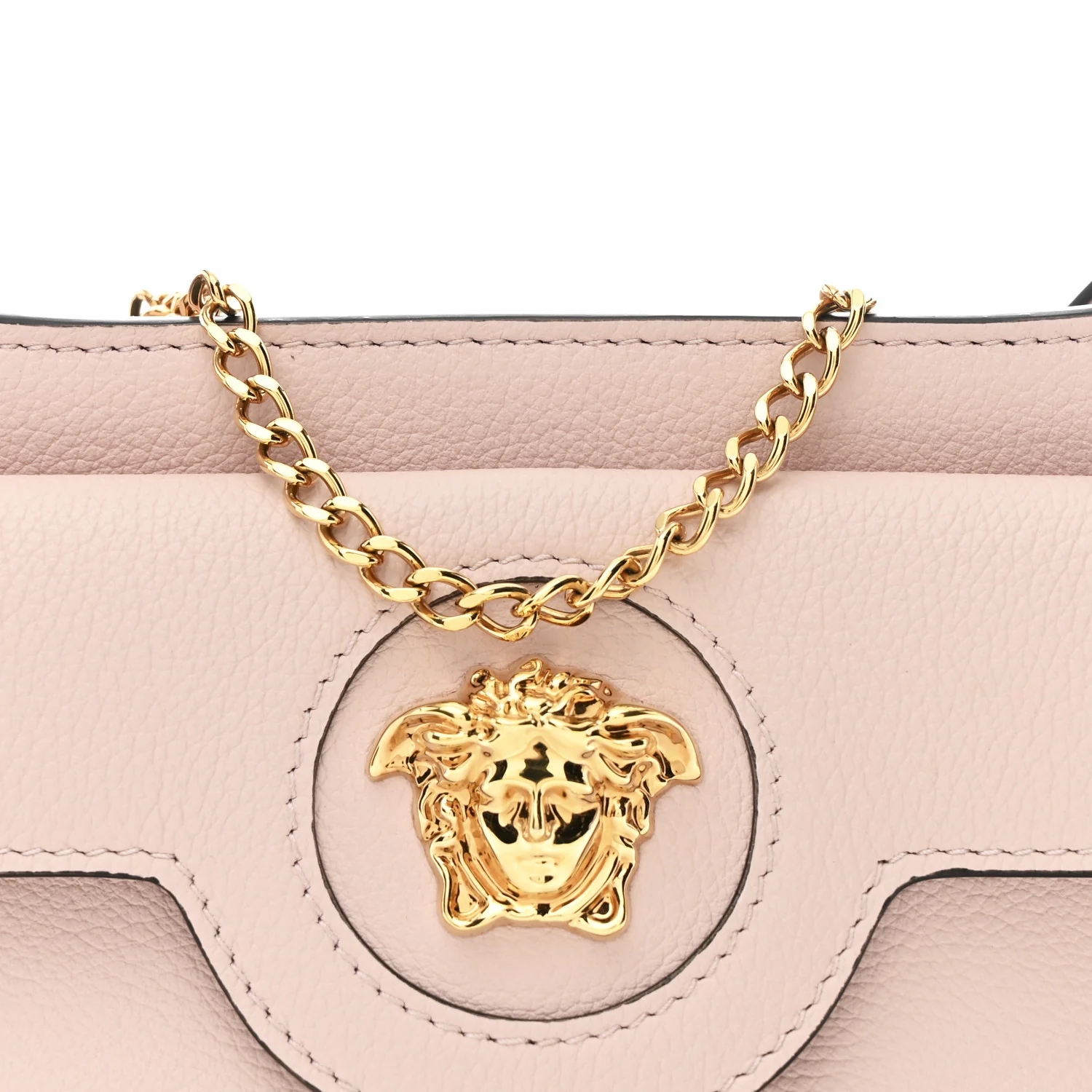Grained Calfskin La Medusa Mini Crossbody Dusty Rose - Image 8