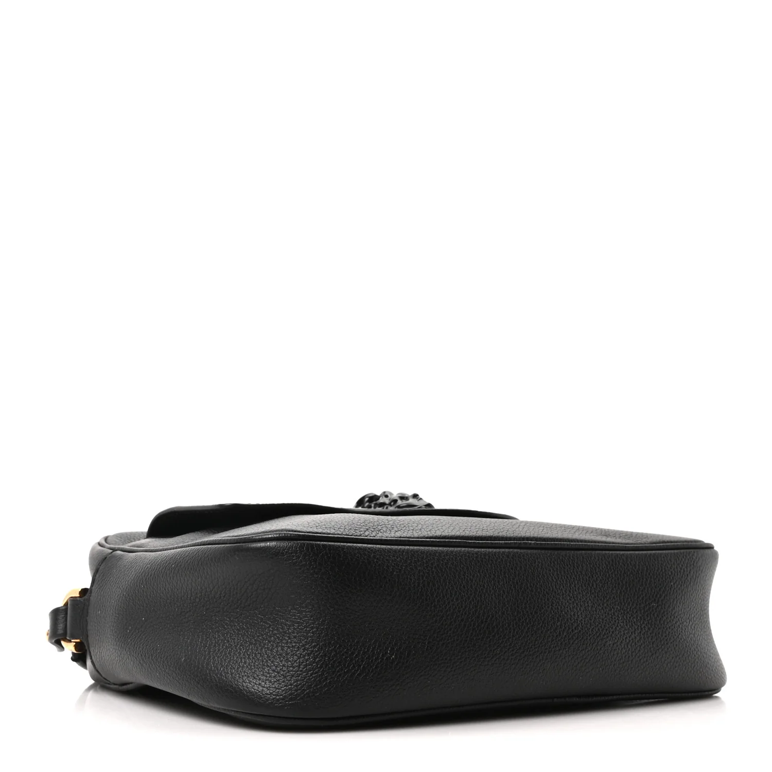 Grained Calfskin Medusa Camera Bag Black - Image 4