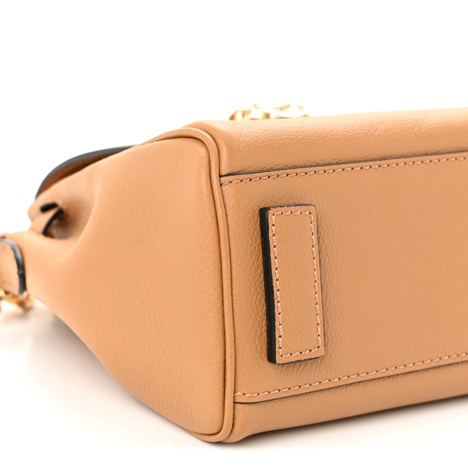 Grained Calfskin Small La Medusa Top Handle Bag Brown - Image 8
