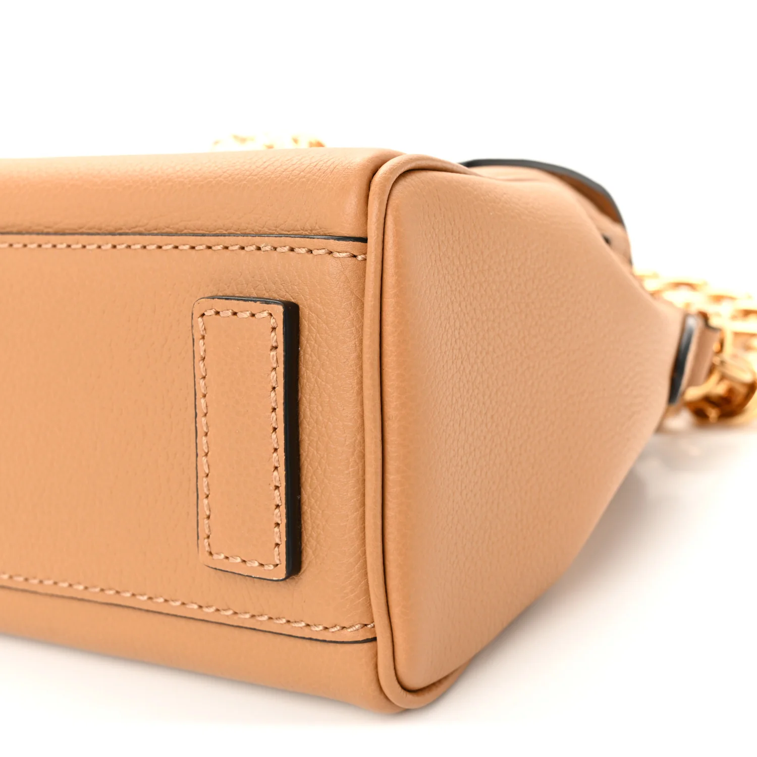 Grained Calfskin Small La Medusa Top Handle Bag Brown - Image 9