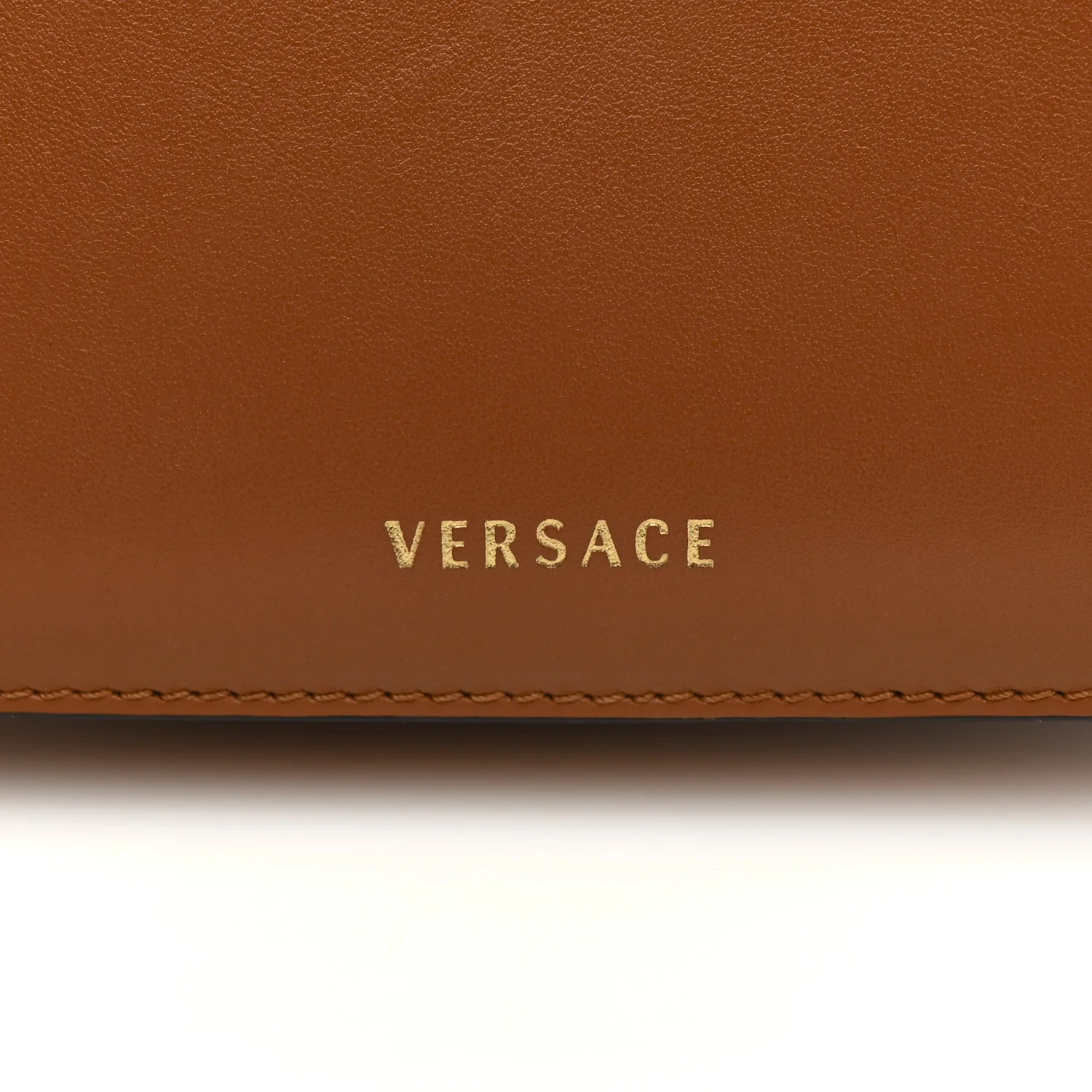 Grained Calfskin Virtus Shoulder Bag Brown - Image 7
