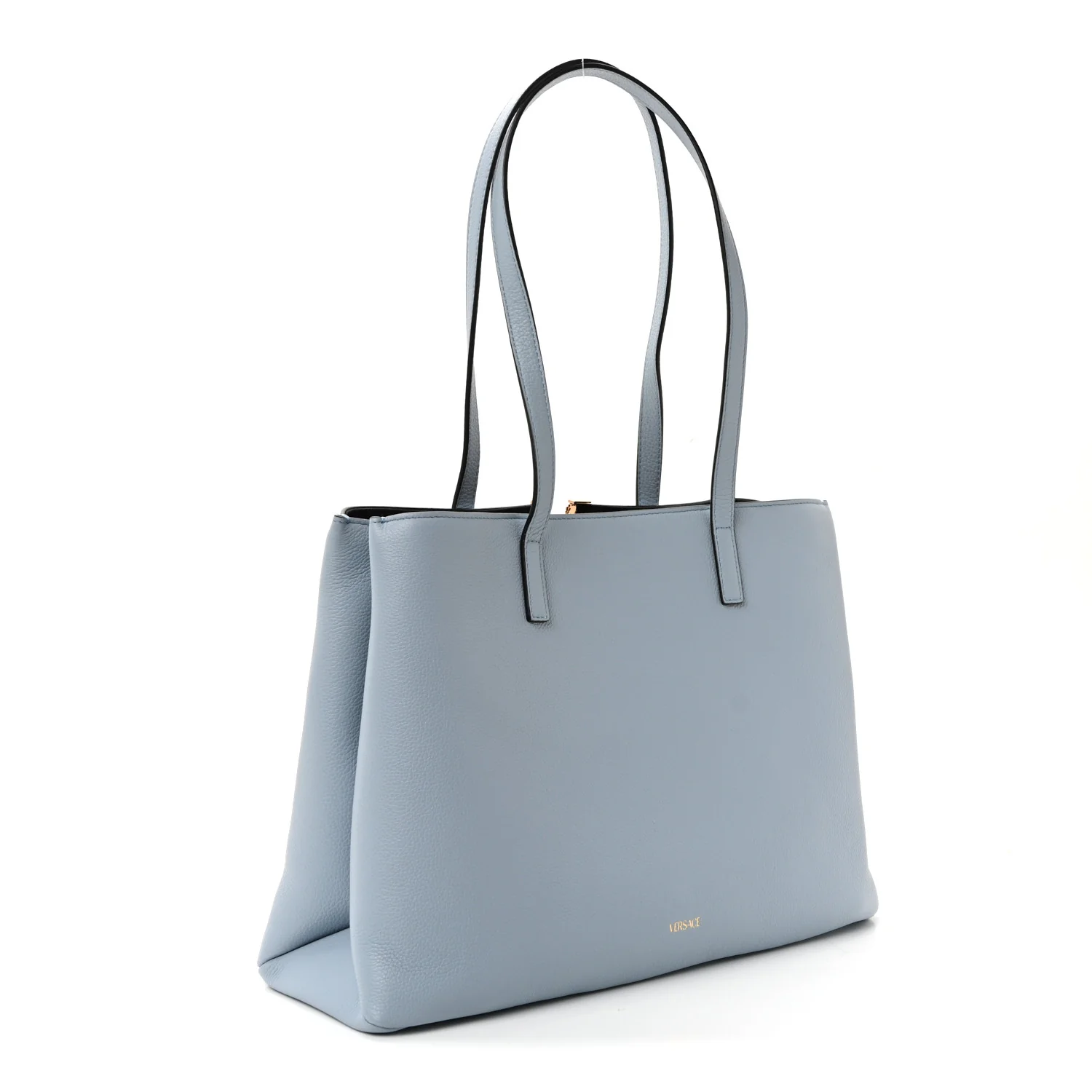 Grained Calfskin Virtus V Tote Light Blue - Image 3