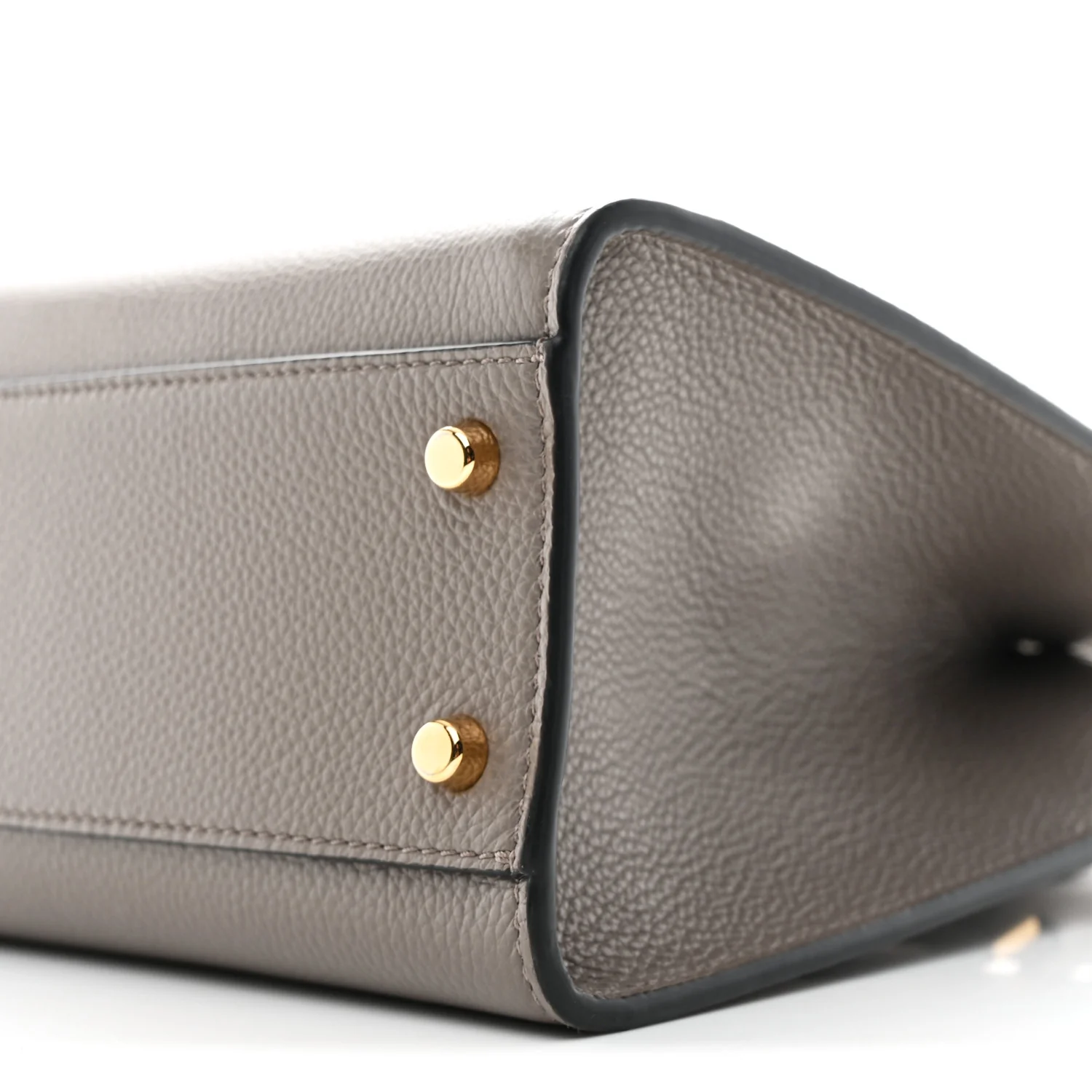 Grainy Calfskin Virtus Top Handle Tote Grey - Image 10