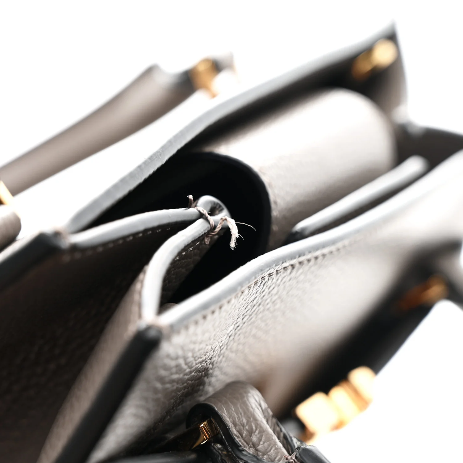Grainy Calfskin Virtus Top Handle Tote Grey - Image 11