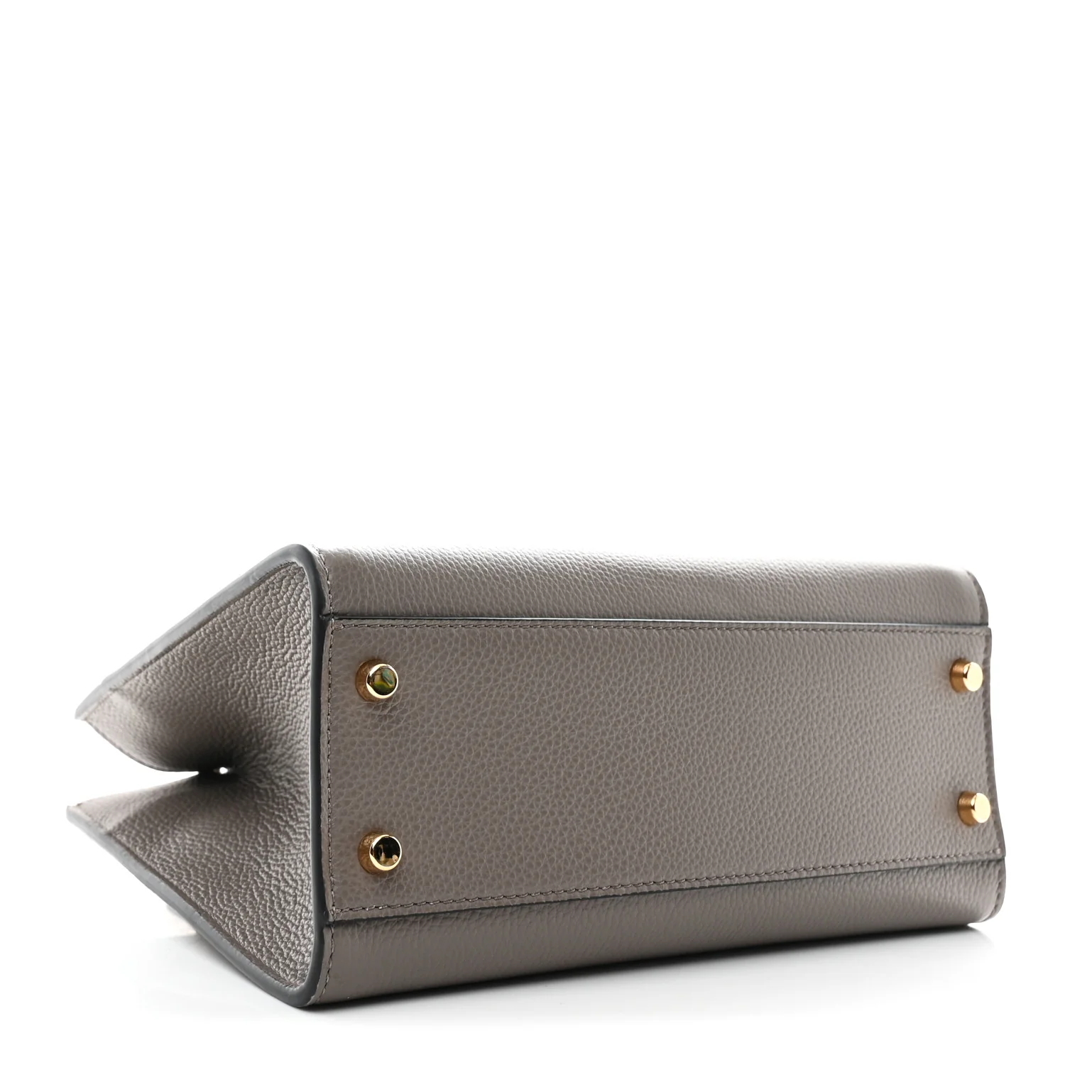 Grainy Calfskin Virtus Top Handle Tote Grey - Image 4