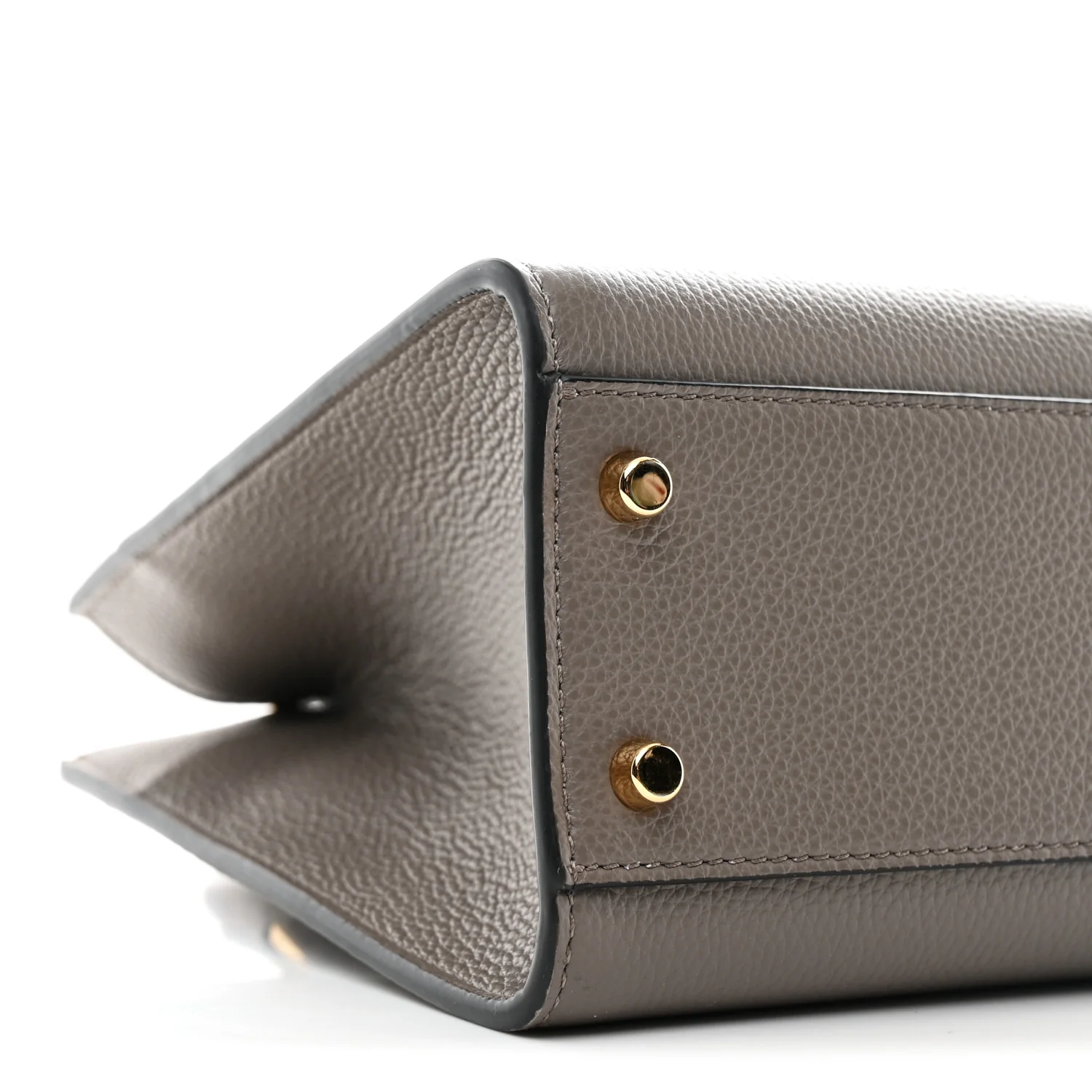 Grainy Calfskin Virtus Top Handle Tote Grey - Image 9