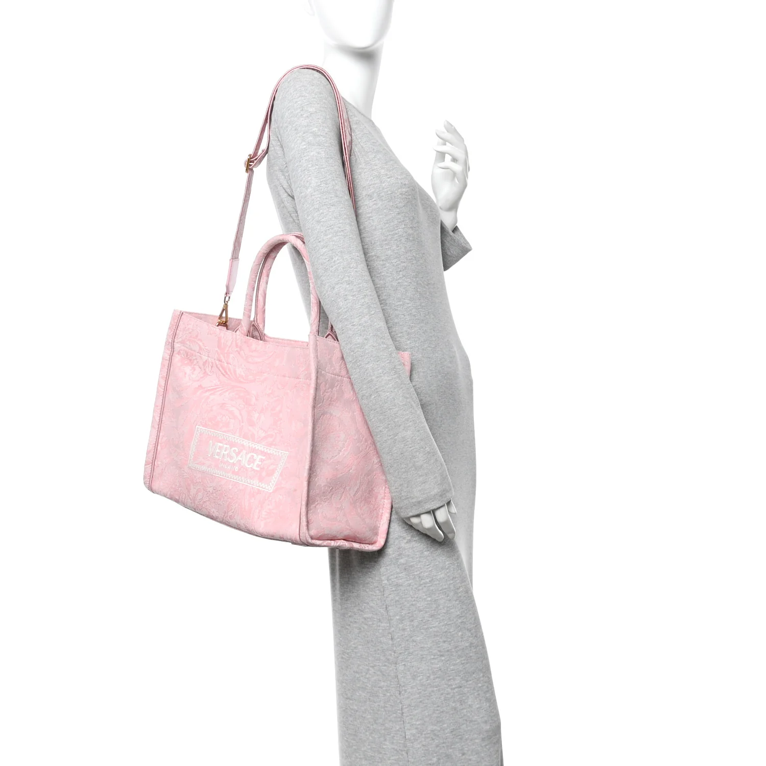 Jacquard Barocco Print Medium Athena Tote Pink - Image 2