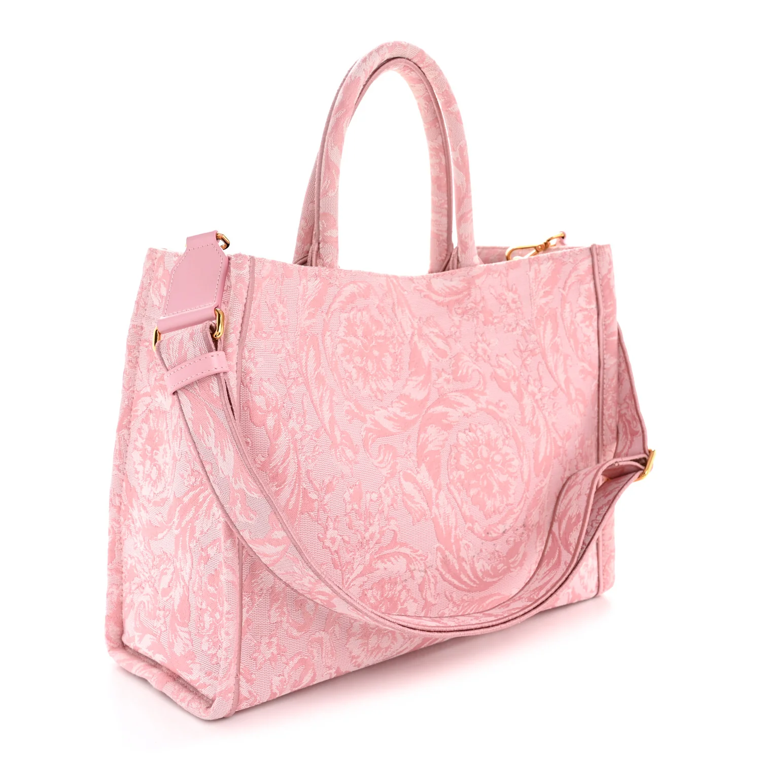 Jacquard Barocco Print Medium Athena Tote Pink - Image 3