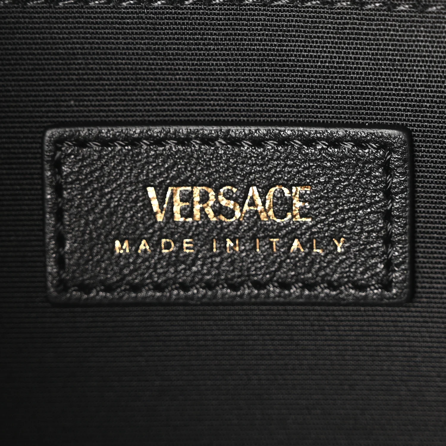 Lambskin Quilted Medusa Wallet On Chain Crossbody Black - Image 6