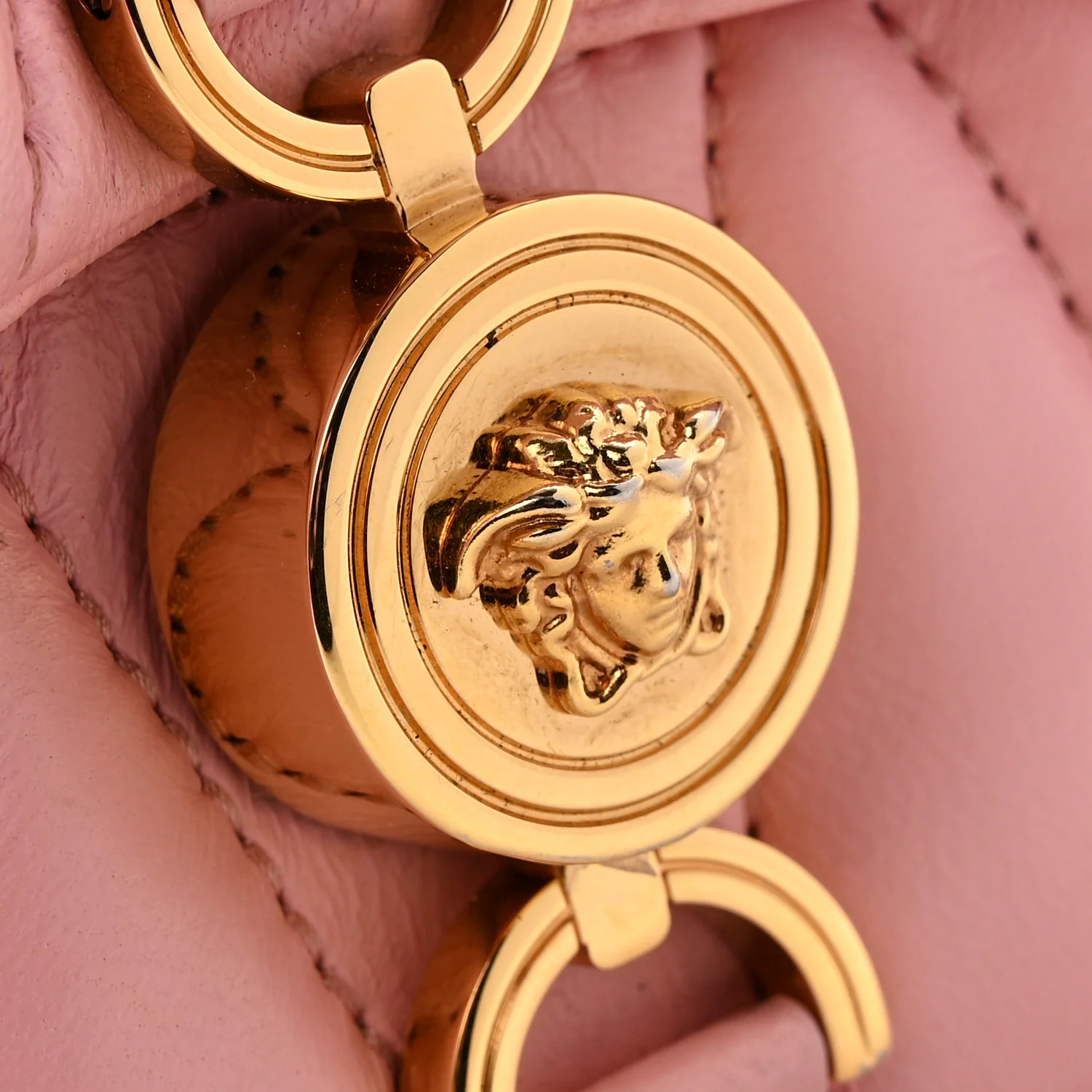 Lambskin Quilted Mini Kleio Crossbody Bag Light Pink - Image 13