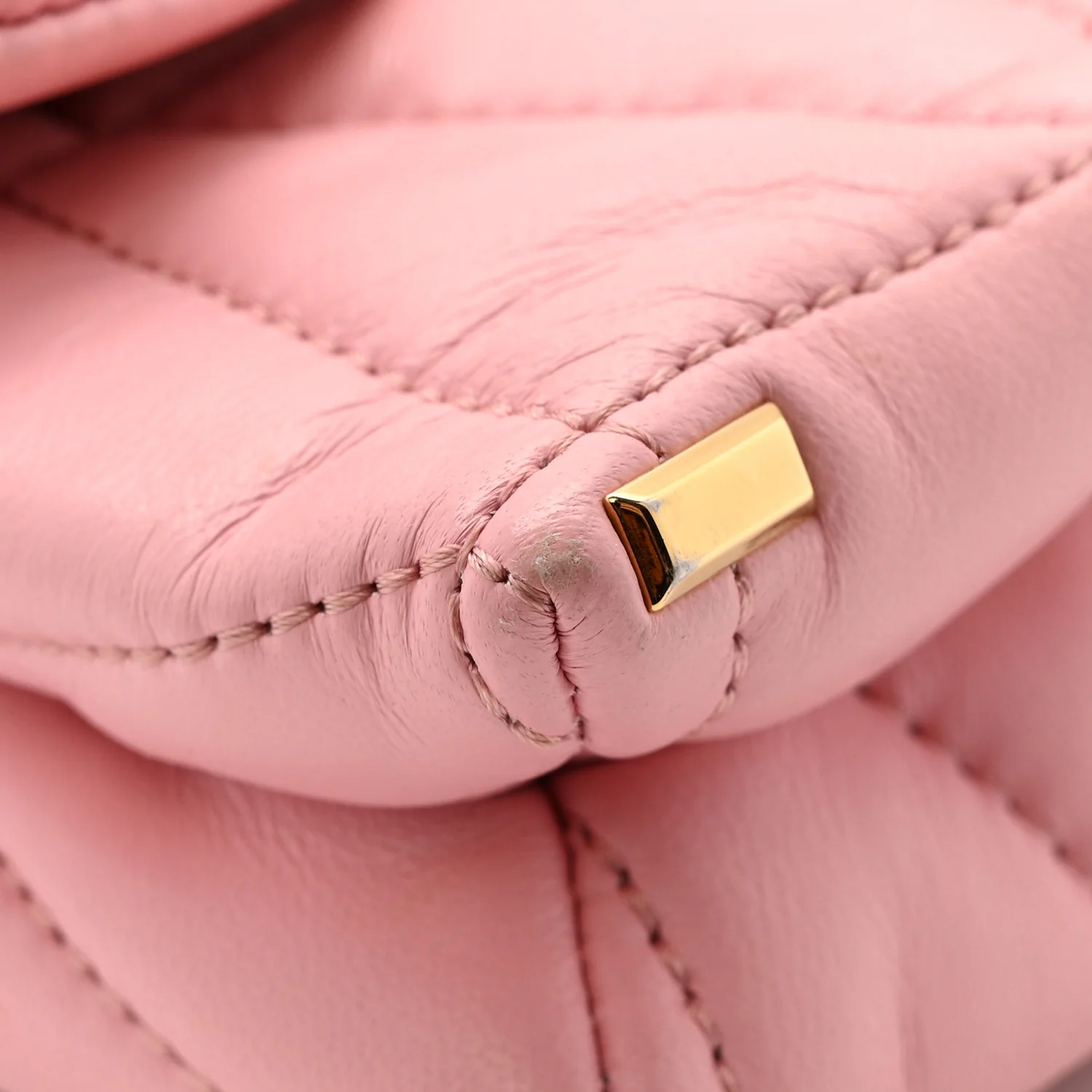 Lambskin Quilted Mini Kleio Crossbody Bag Light Pink - Image 14