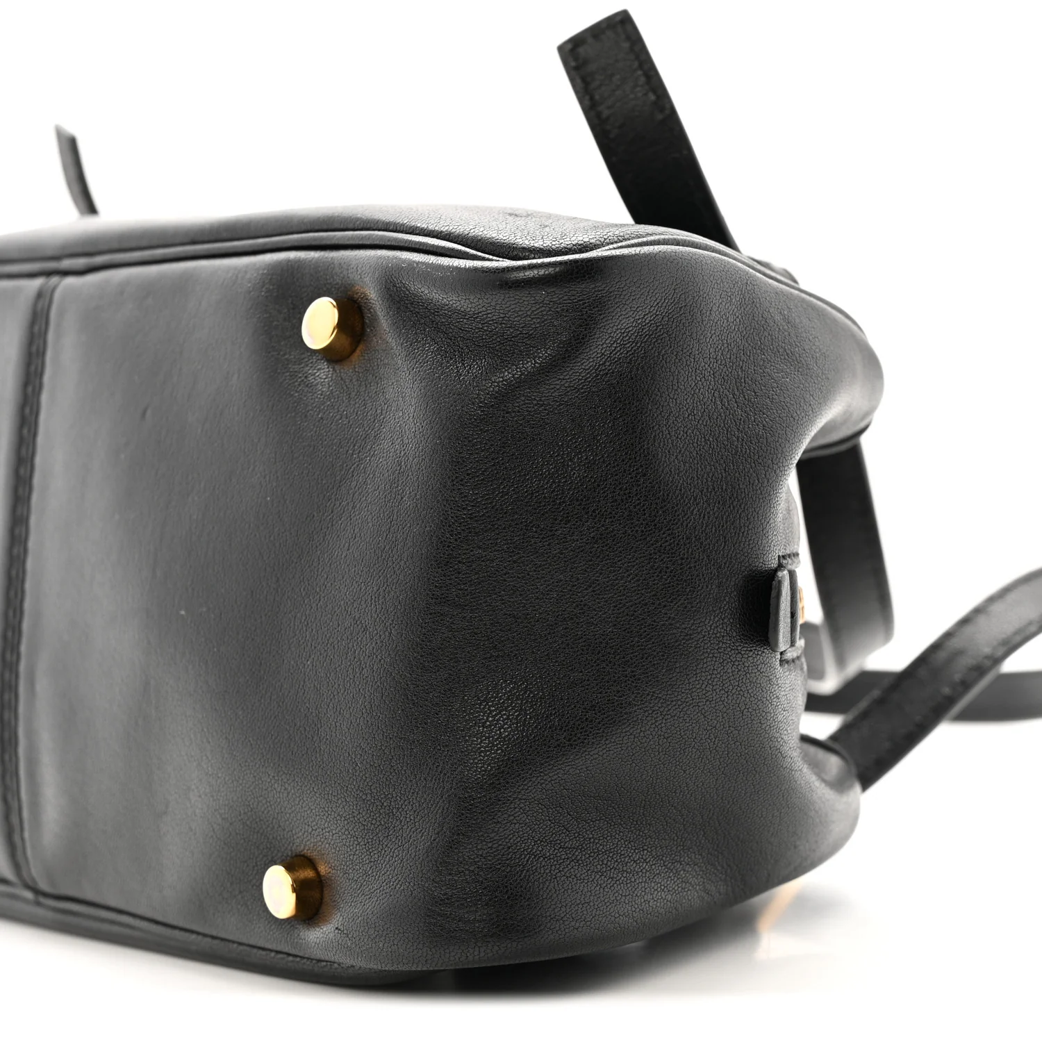 Lambskin Tag Bowling Bag Black - Image 10