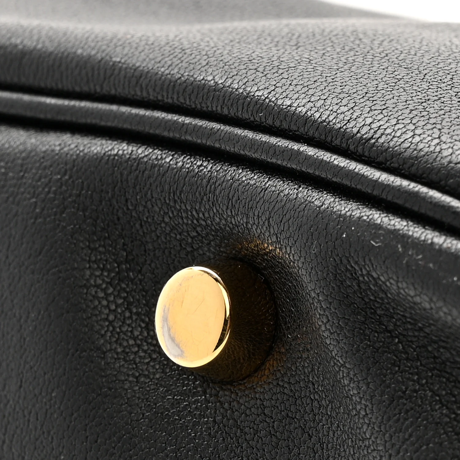 Lambskin Tag Bowling Bag Black - Image 11