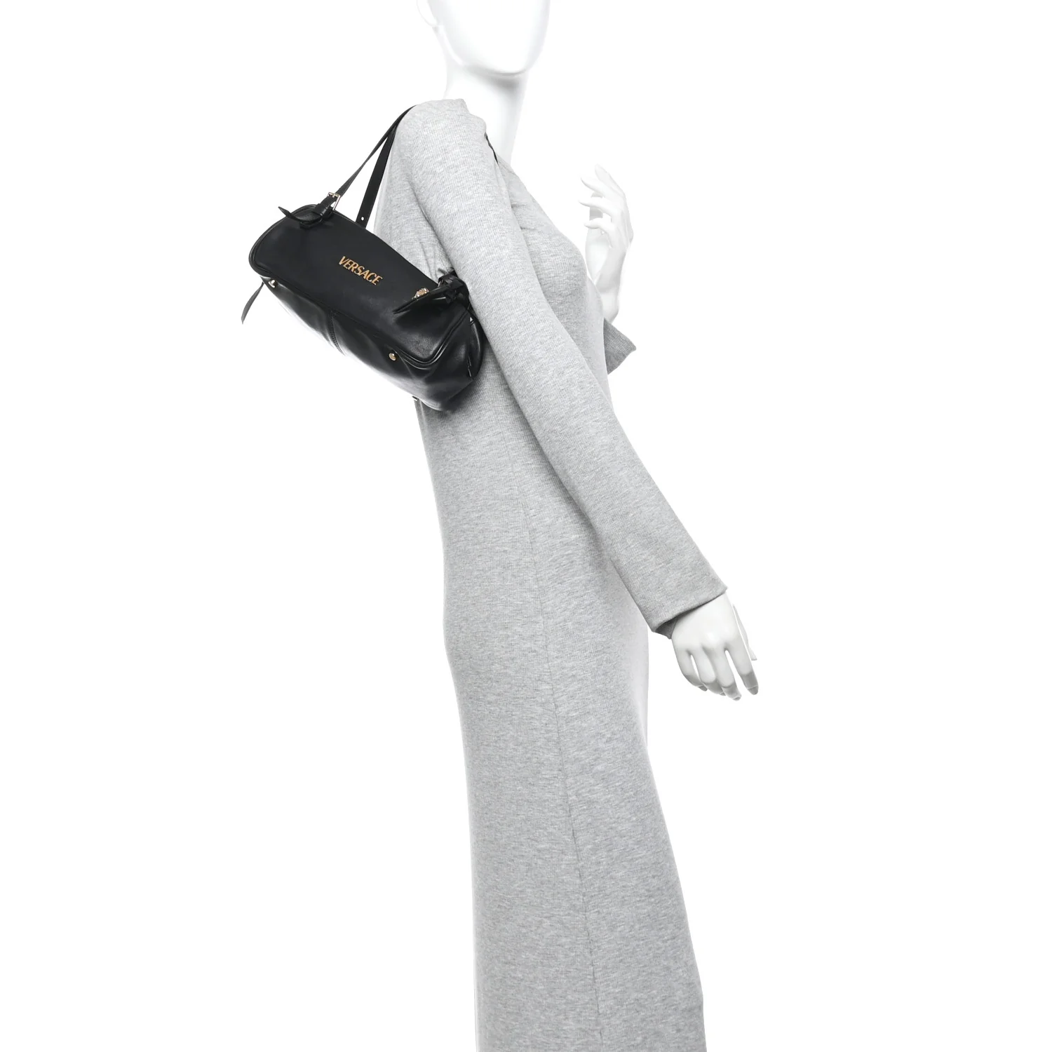 Lambskin Tag Bowling Bag Black - Image 2