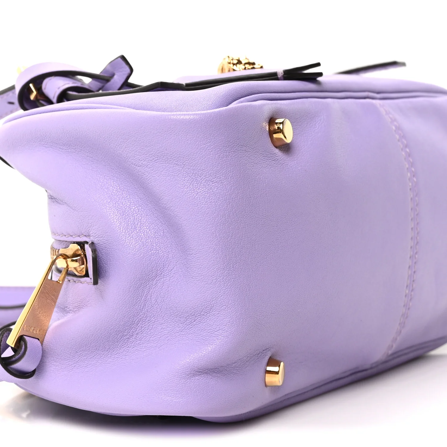 Lambskin Tag Bowling Bag Lilac - Image 9