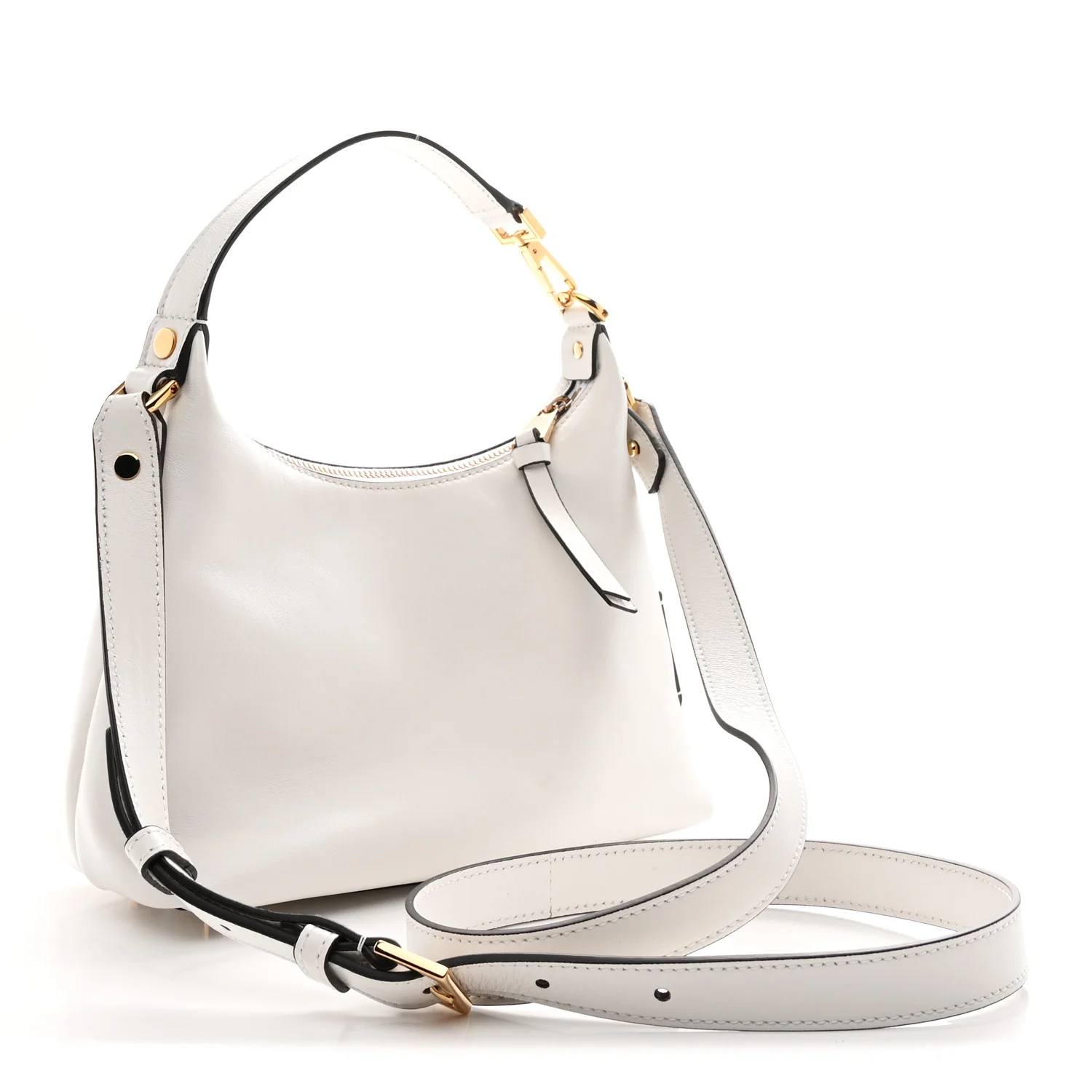 Nappa Logo Tag Hobo White - Image 3