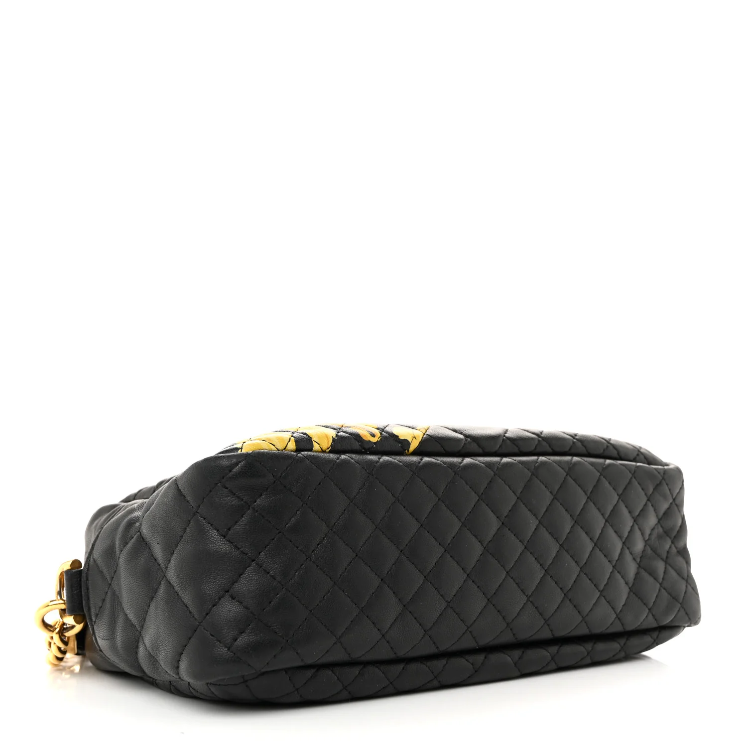 Nappa Quilted Icon Printed Small Camera Bag Black - Image 4