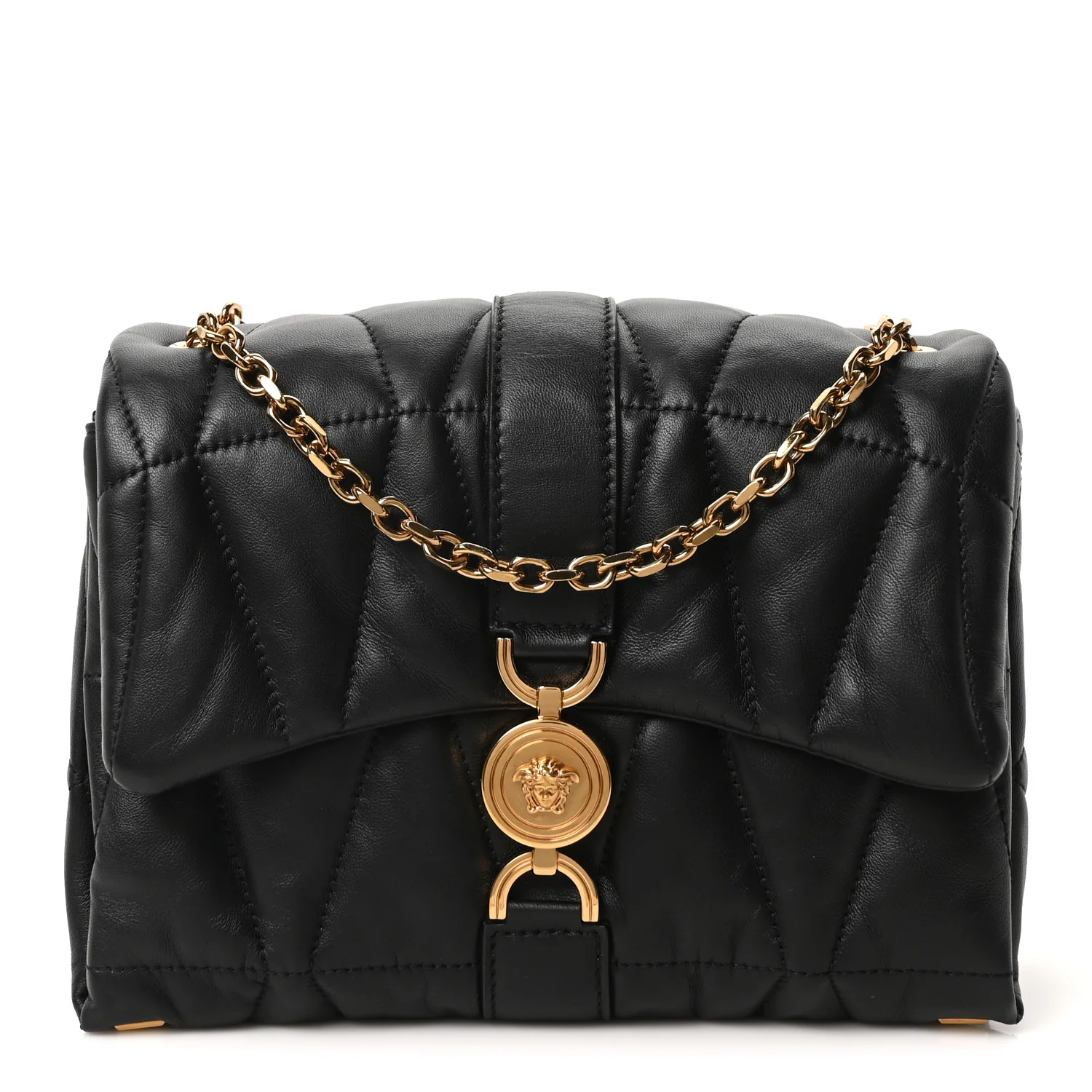 Nappa Quilted Kleio Shoulder Bag Black