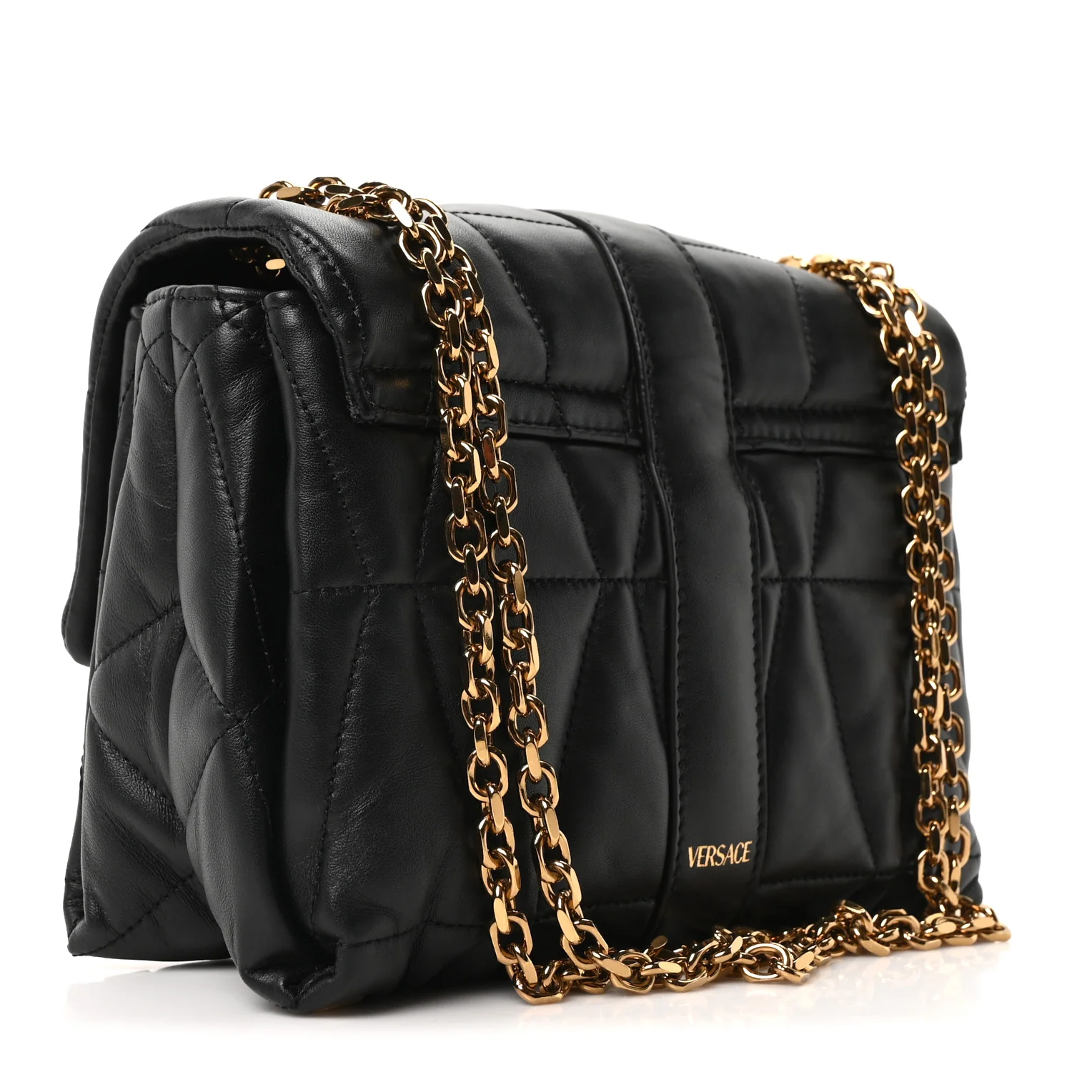 Nappa Quilted Kleio Shoulder Bag Black - Image 3