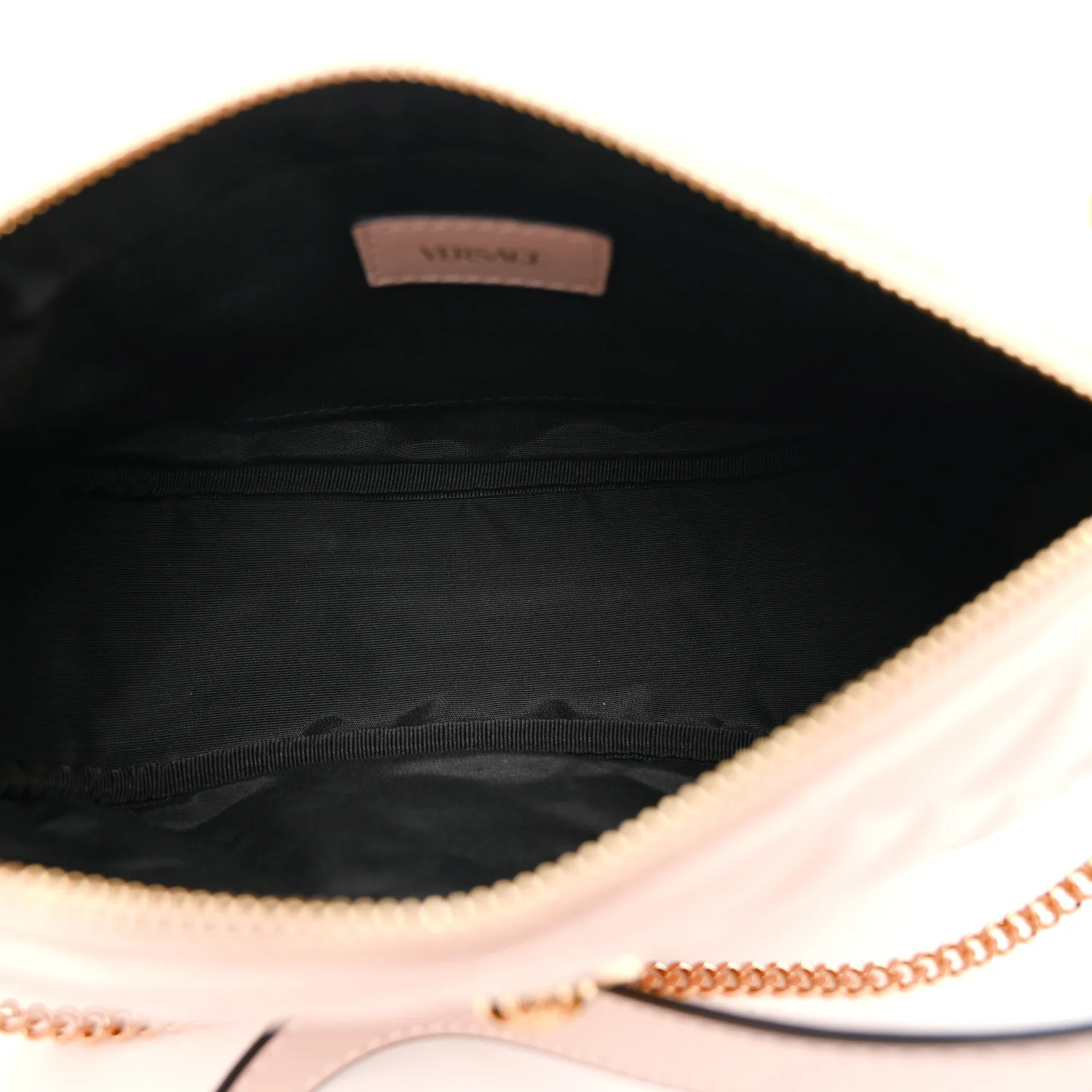 Nappa Quilted La Medusa Half Moon Crossbody Light Pink - Image 5