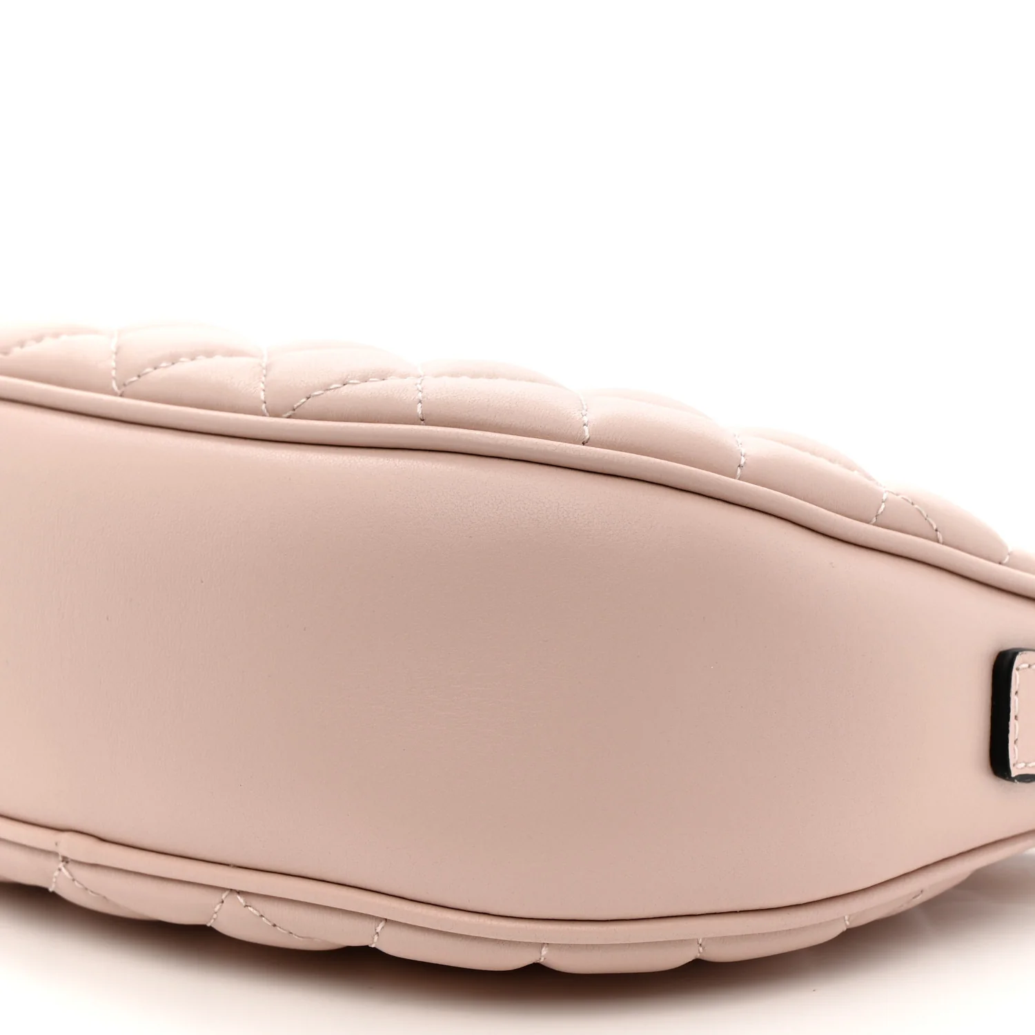 Nappa Quilted La Medusa Half Moon Crossbody Light Pink - Image 9