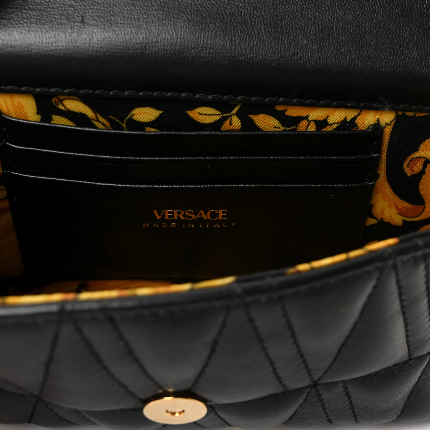 Nappa Quilted Virtus Evening Bag Black - Image 6