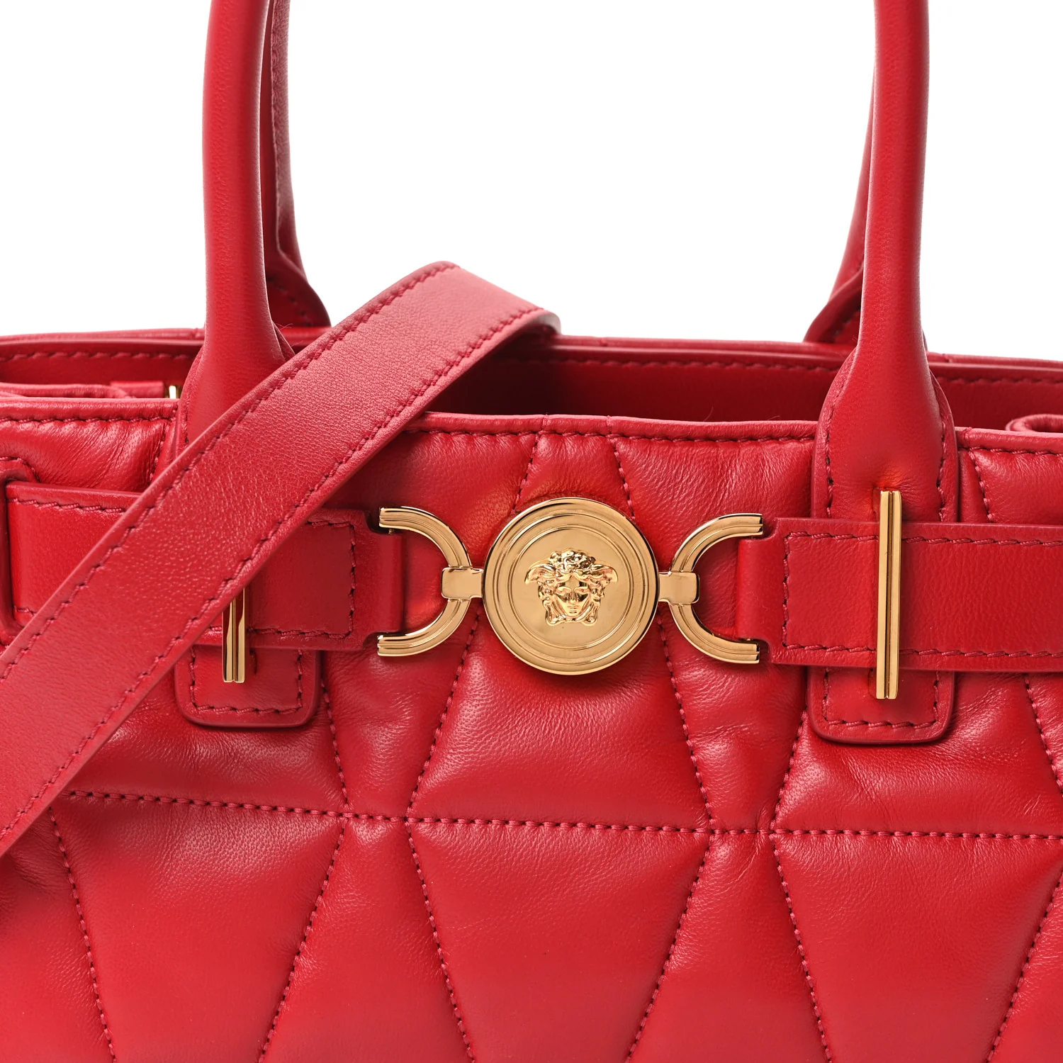 Nappa Trapuntata Small Medusa '95 Tote Bag Lipstick Red - Image 15