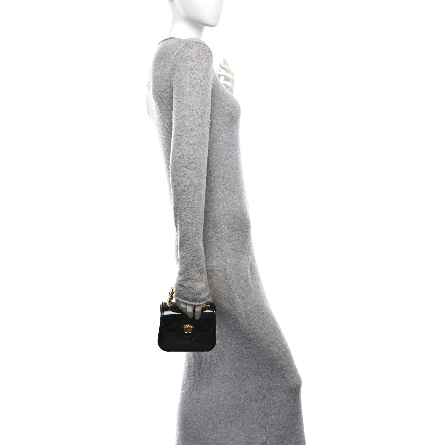 Patent Mini La Medusa Bag Black - Image 2