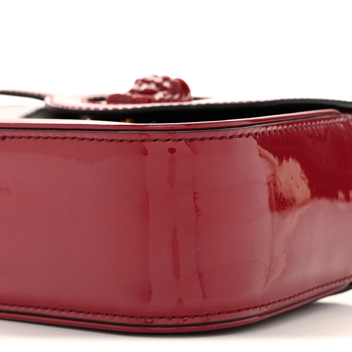 Patent Mini La Medusa Bag Claret - Image 10