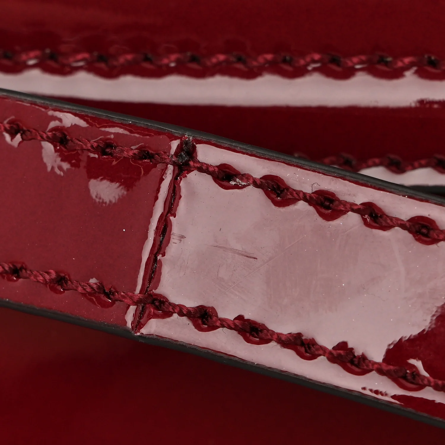 Patent Mini La Medusa Bag Claret - Image 12