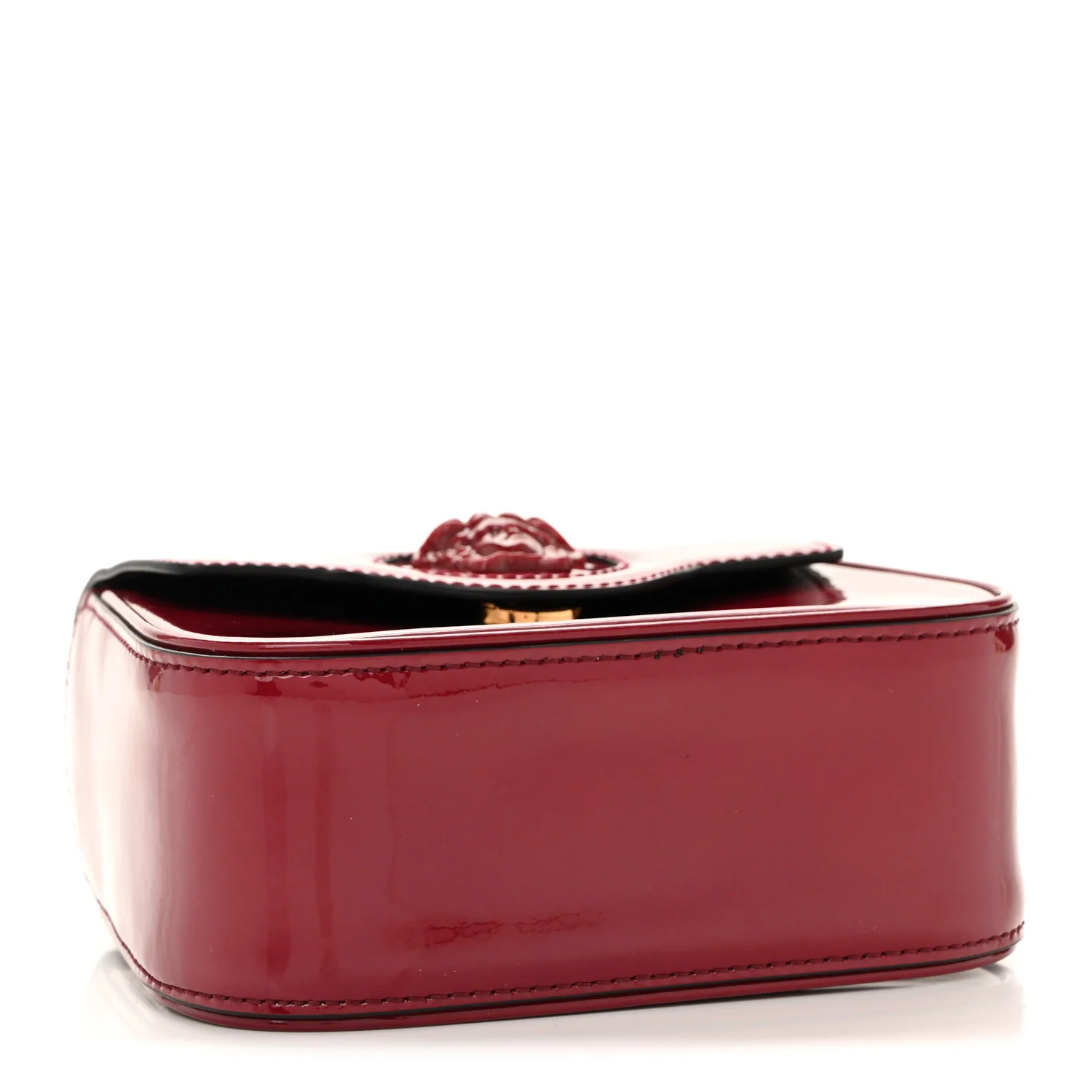 Patent Mini La Medusa Bag Claret - Image 4