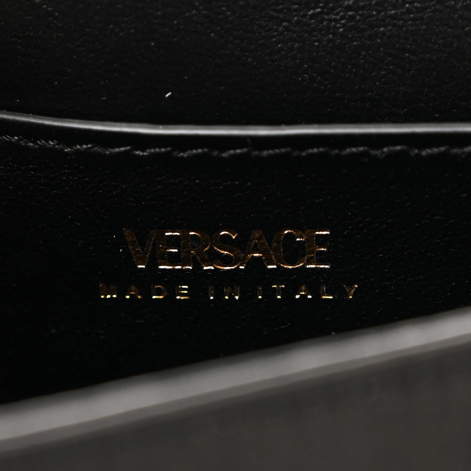 Satin Crystal La Medusa Pouch On Chain Black - Image 6