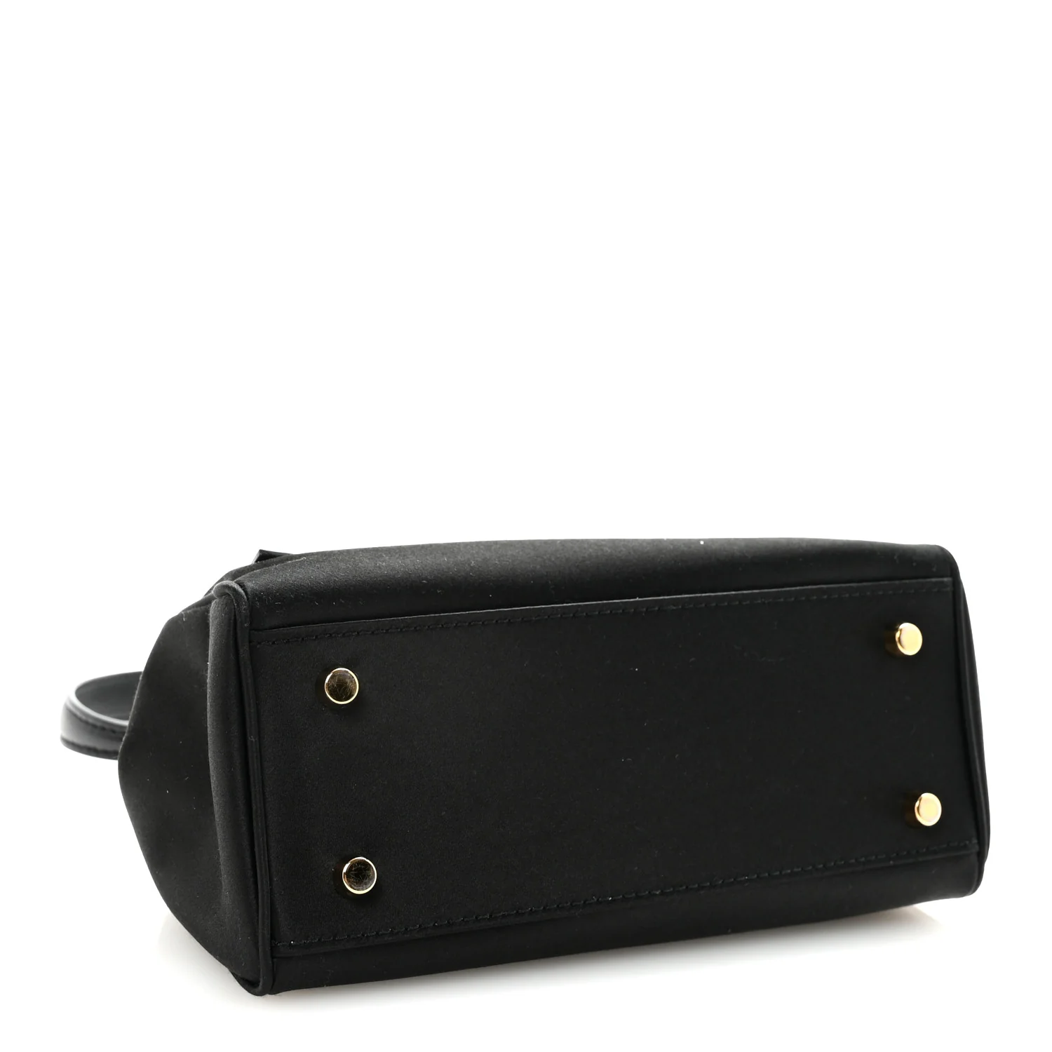 Satin Crystal Medusa 95 Plaque Bag Black - Image 4