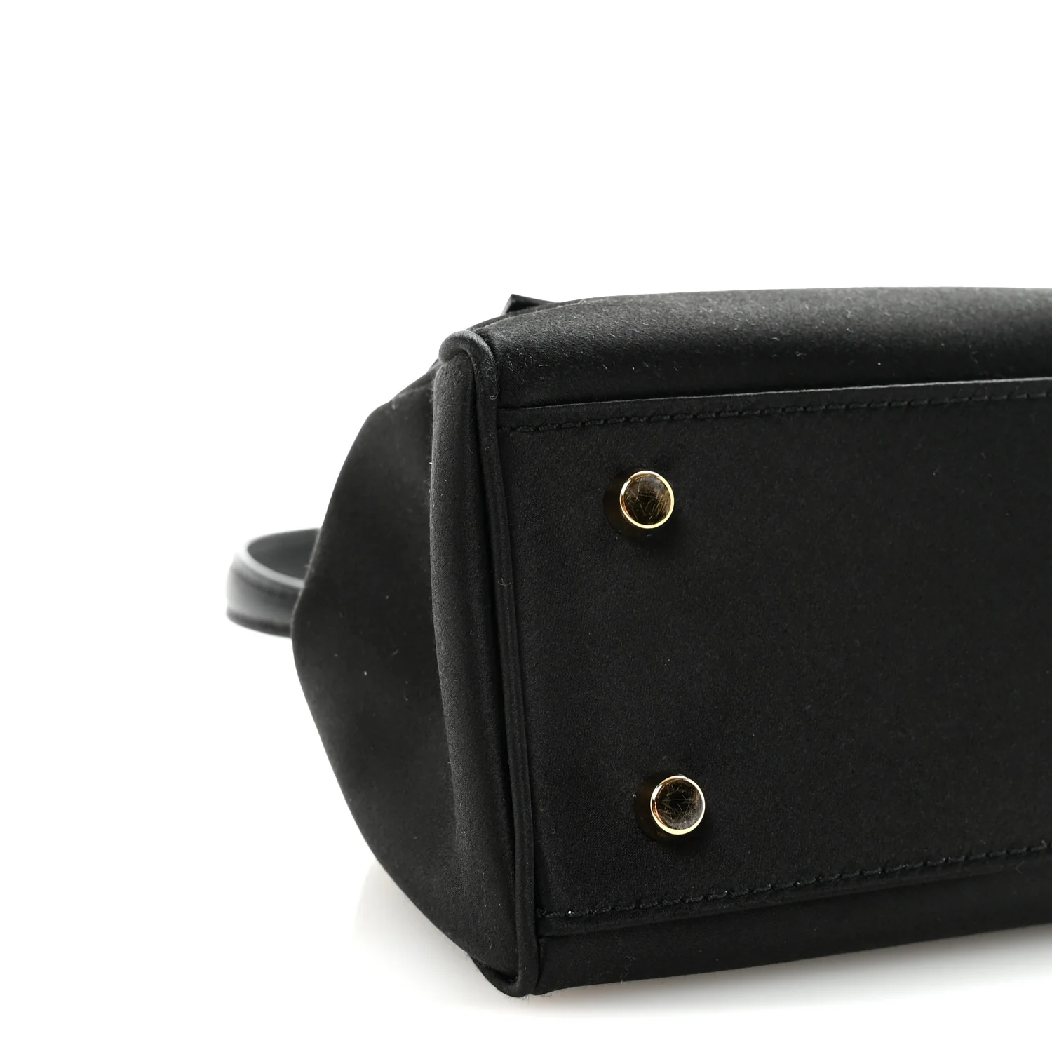 Satin Crystal Medusa 95 Plaque Bag Black - Image 8