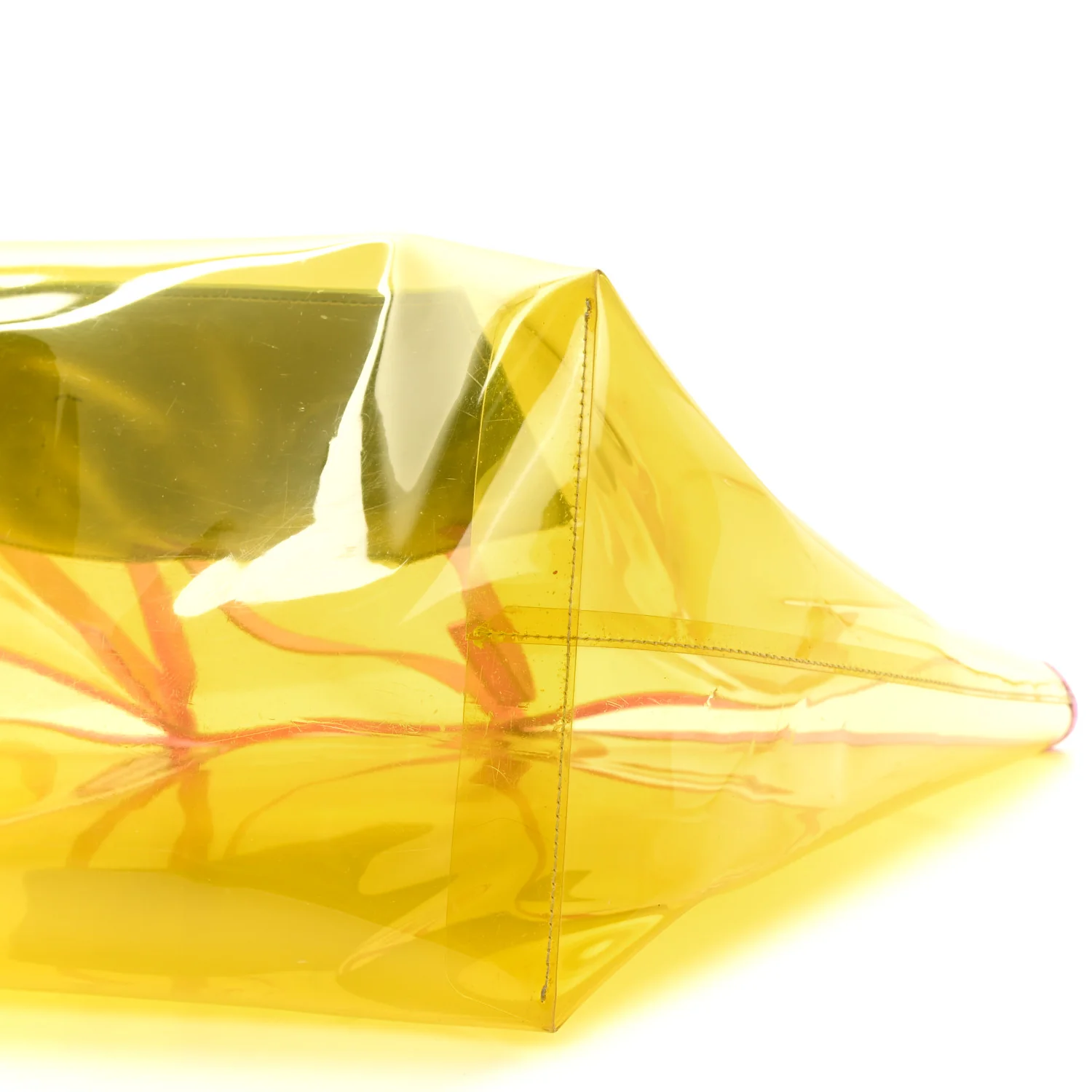Vinyl Calfskin 90s Logo Tote Yellow - Image 10