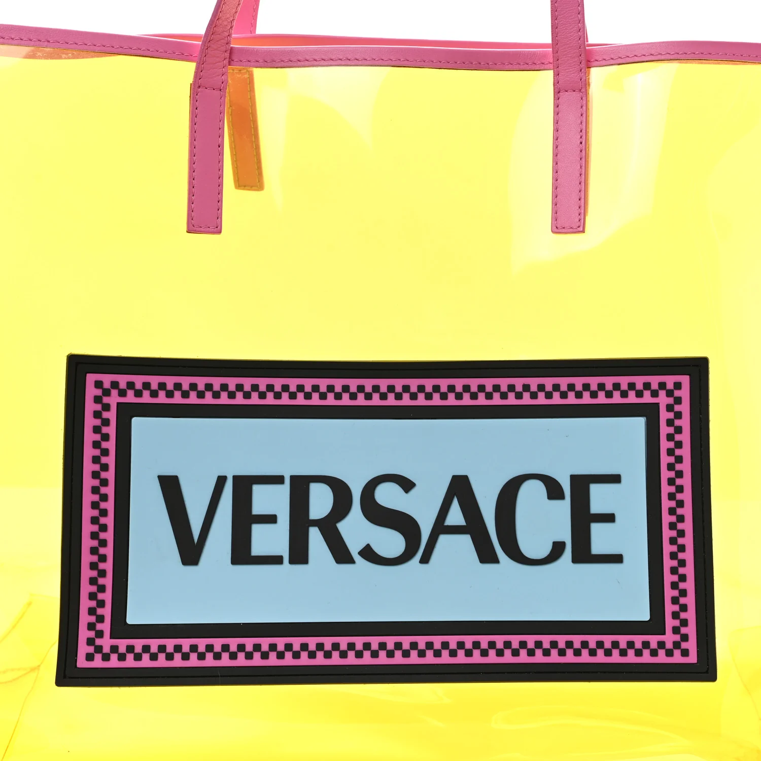 Vinyl Calfskin 90s Logo Tote Yellow - Image 8
